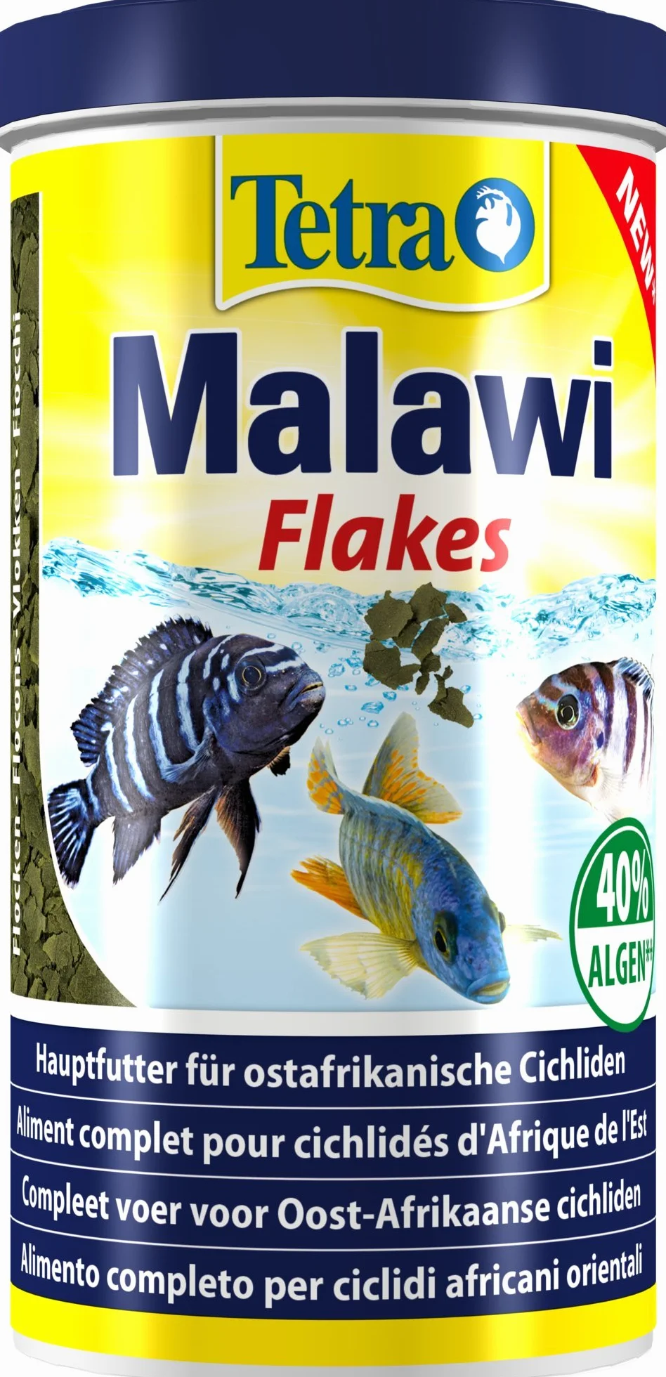 Tetra Malawi Flakes Nourriture pour Poissons en Flocons pour Cichlidés Herbivores d'Afrique de l'Est 1 l