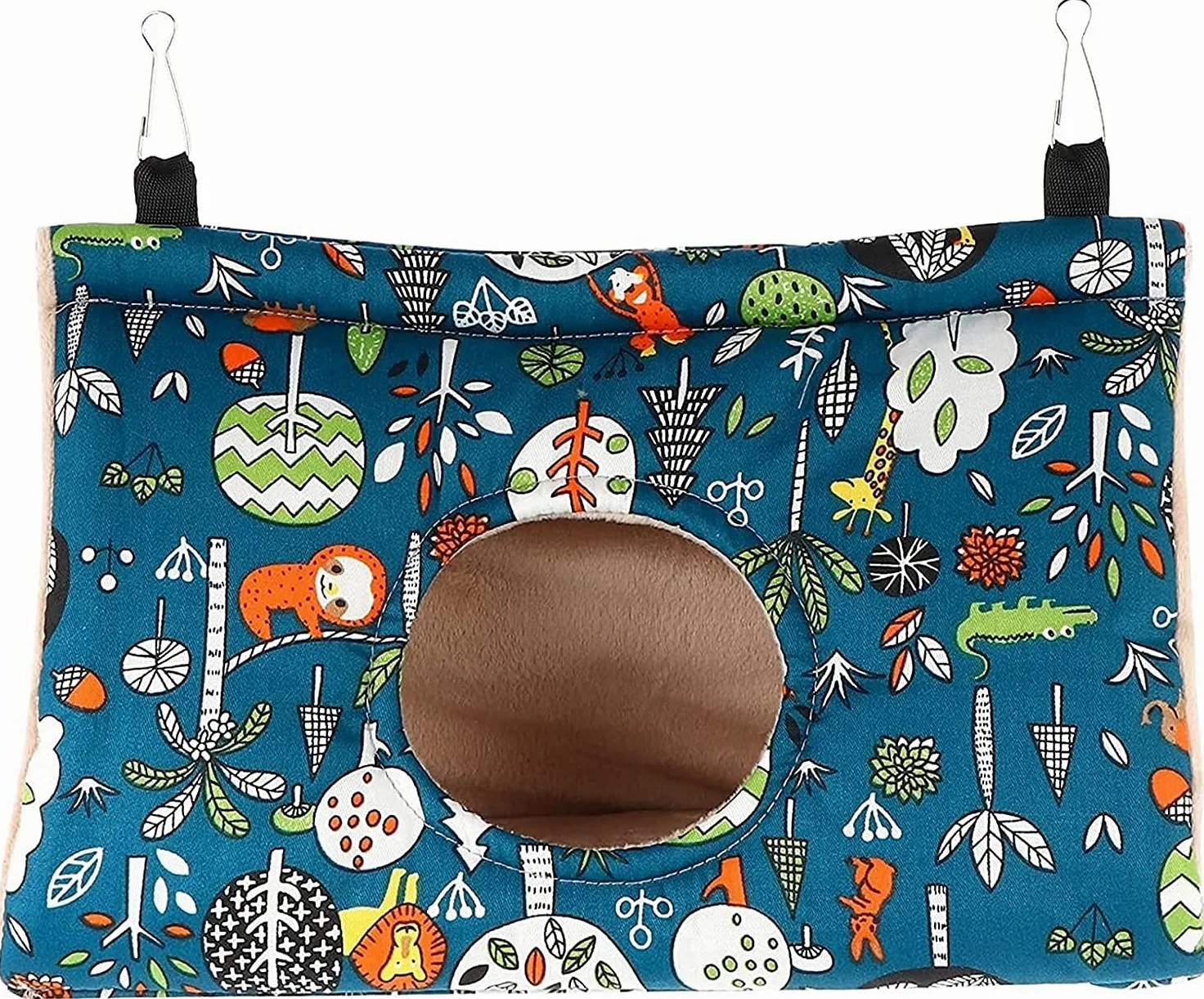 Nid Oiseau Cage Oiseau Perroquet Hamac Hiver Chaud Coton Nid Maison Lit Hamac Cage Suspendue Triangle Perroquet Hamac Reste Nid 916(Color:Blue;Size:25X17cm)