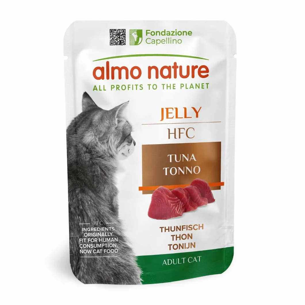 Almo Nature HFC Jelly Nourriture Humide pour Chats Adultes Thon 55 g Lot de 24 Sachets