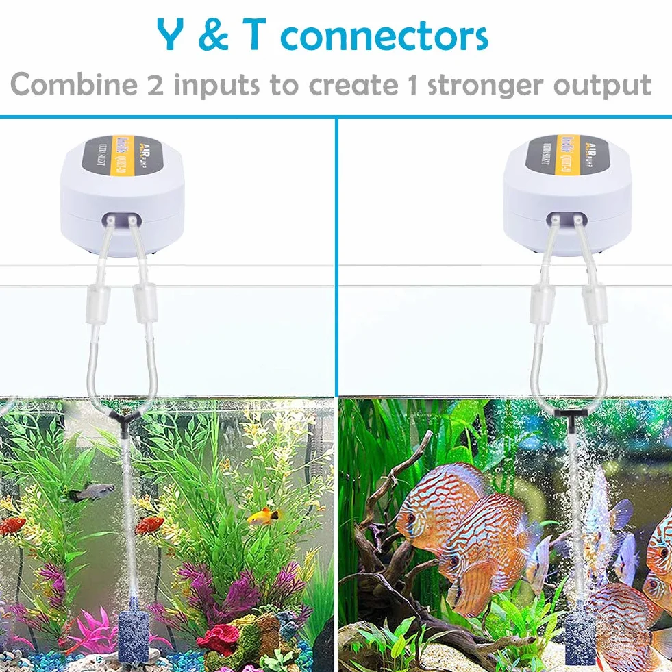 Pawfly 40 pièces Aquarium Airline Tubing Connecteurs Plastique Noir Valve en Ligne