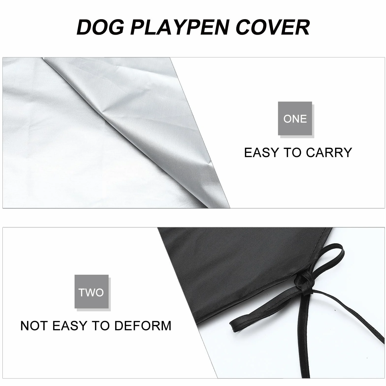 Housse en Tissu Oxford 210d Imperméable Anti-UV pour Parc à Chiens Extérieur