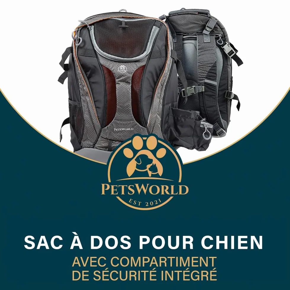 Sac à dos pour chien 10 kg transport petit chien Terrier Carlin teckel distributeur sacs déjections seau eau compartiment ordinateur portable