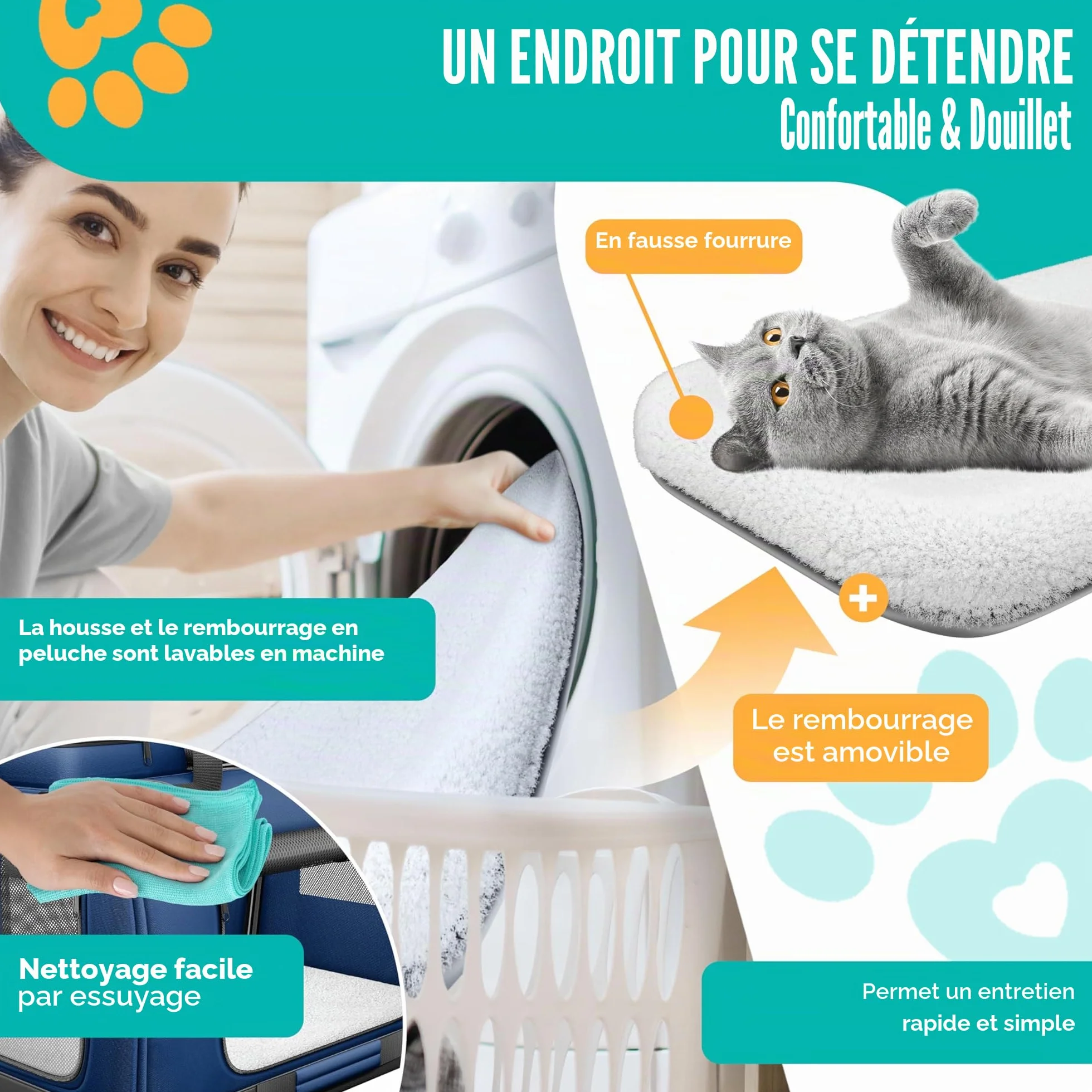 Lovpet Boîte de transport pliable pour chien XXL 91,4 x 63,5 x 63,5 cm Bleu marine