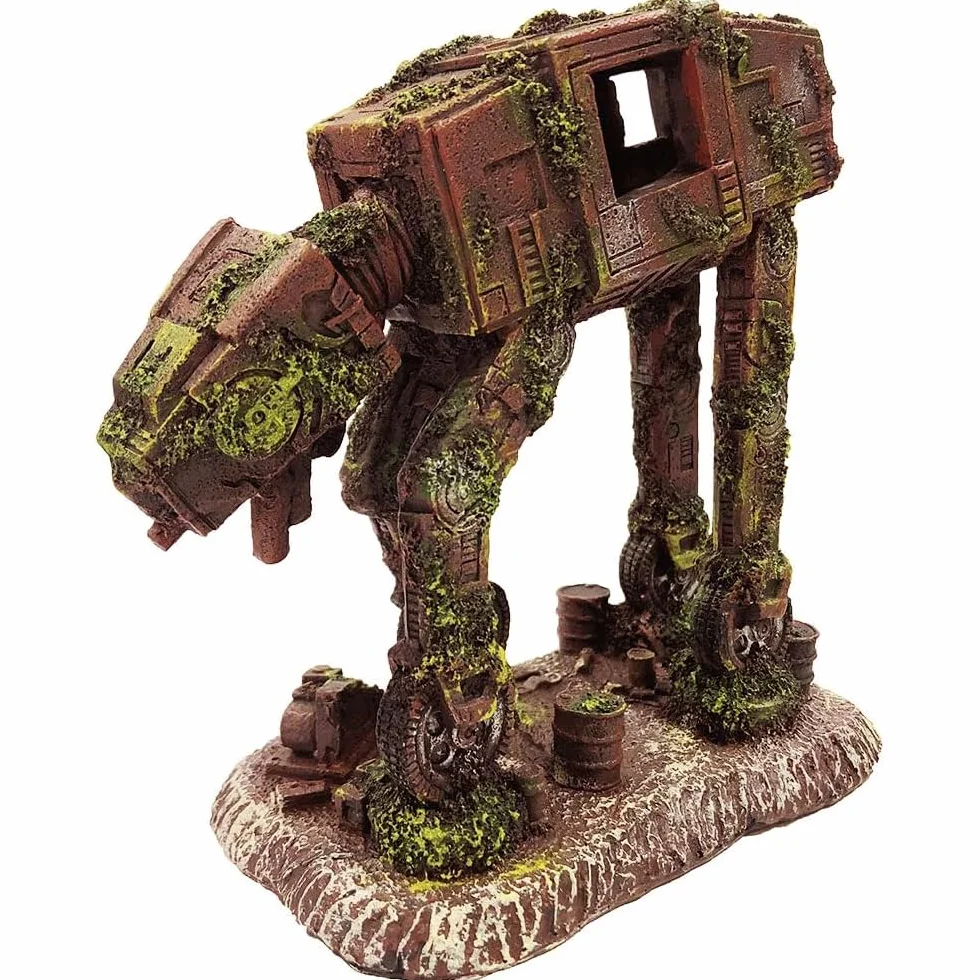 SLOCME Décoration d'aquarium Robot de Transport Imperial Walker Ornement de Grotte