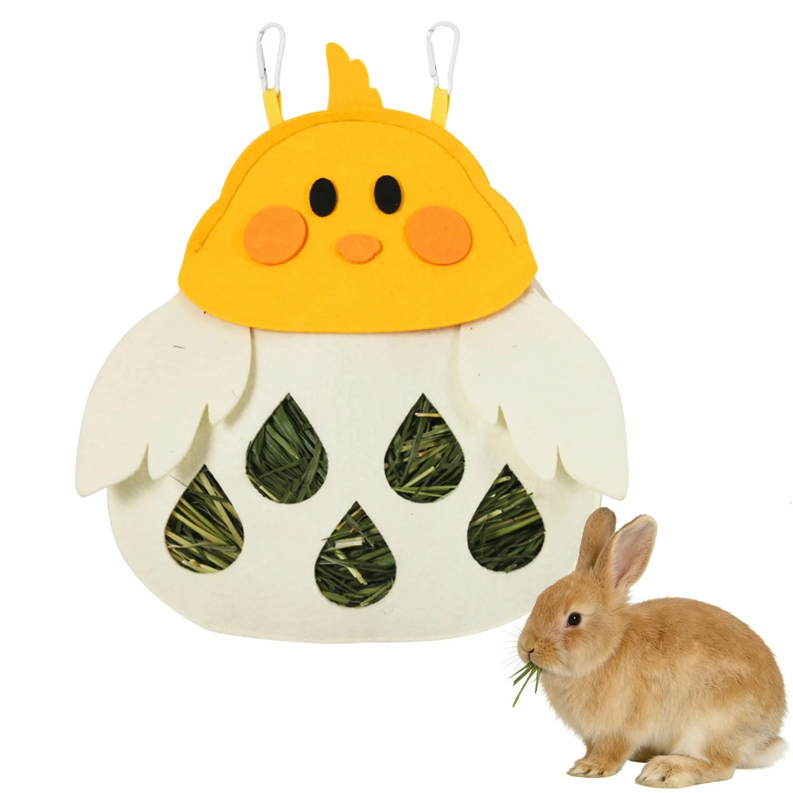 Ratelier Foin Lapin FainFun Sac a Foin Cochon d'Inde Pochon 2 Poutres Accessoire