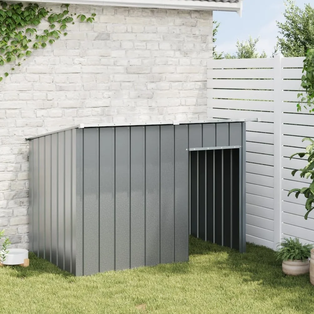 Chenil d'extérieur pour Chien, Enclos Cage Métal avec Toit Anthracite Acier galvanisé