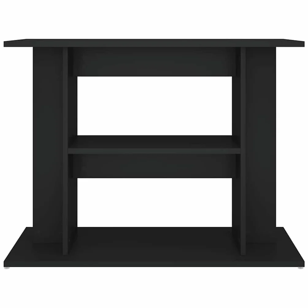 Support pour aquarium noir 80x35x60 cm bois d'ingénierie