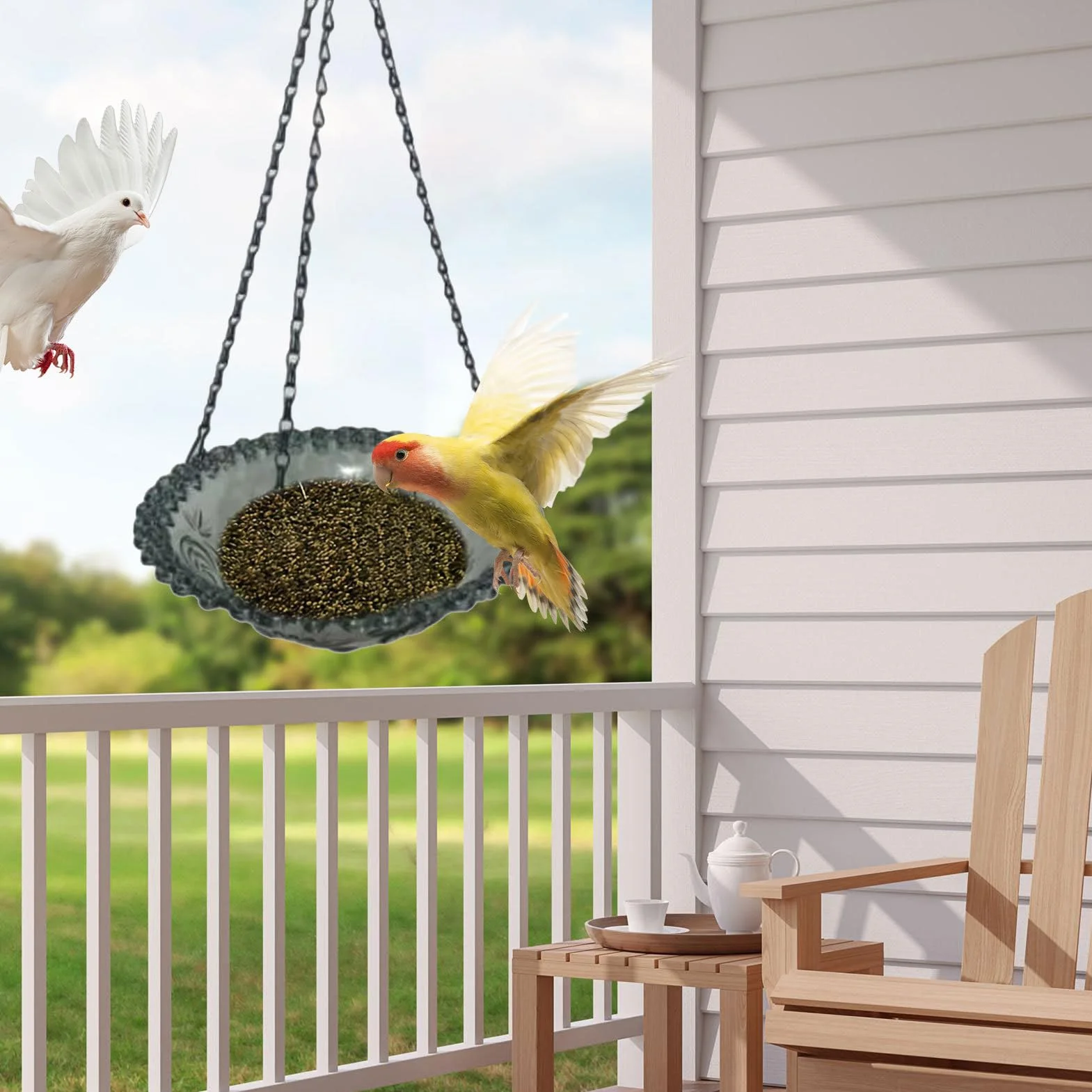 Abreuvoir pour Oiseaux - Petit Bain d'Oiseaux Décoration Jardin Bassin Extérieur