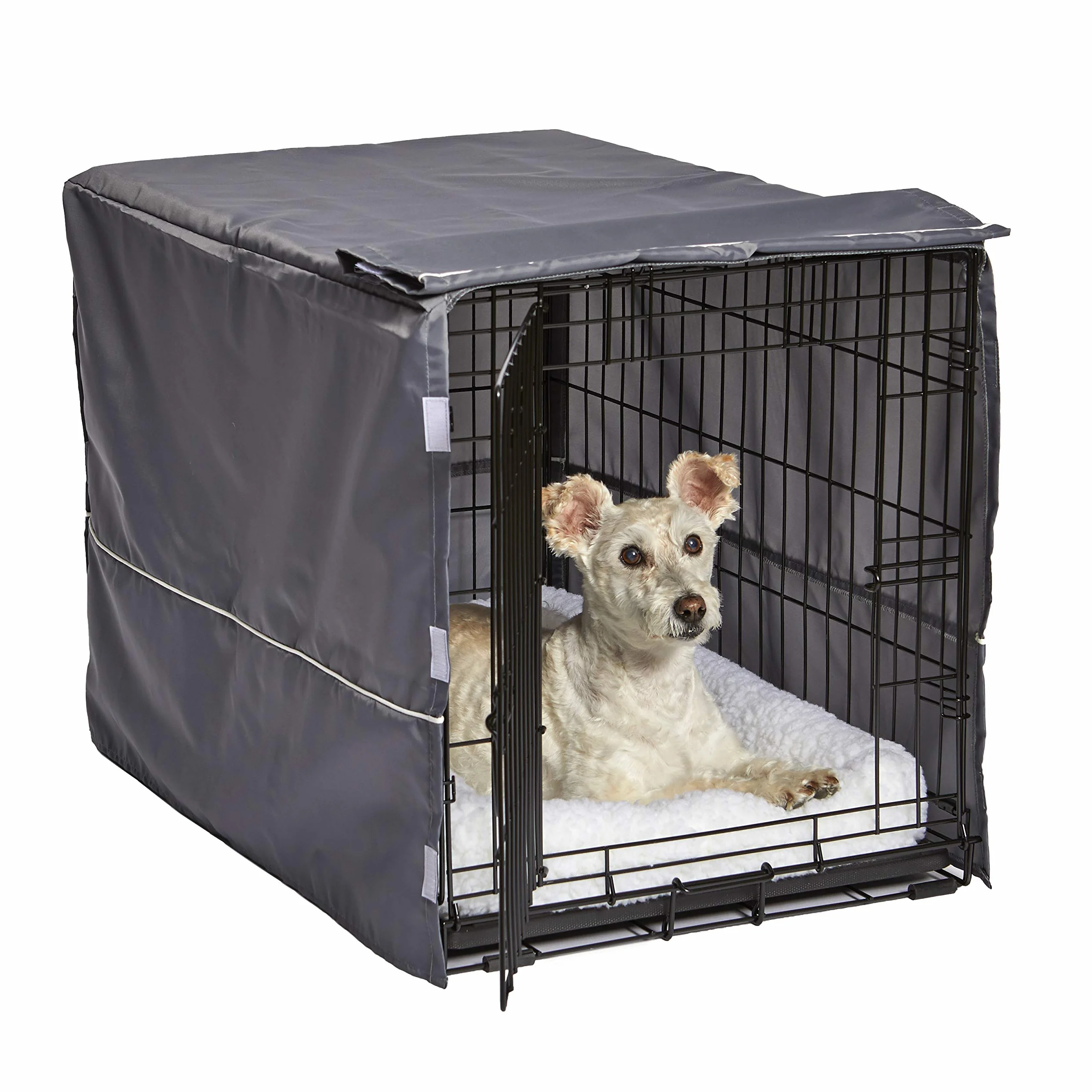 New World BCVR-30GY Housse de cage pour chien MidWest, lavable en machine, gris clair