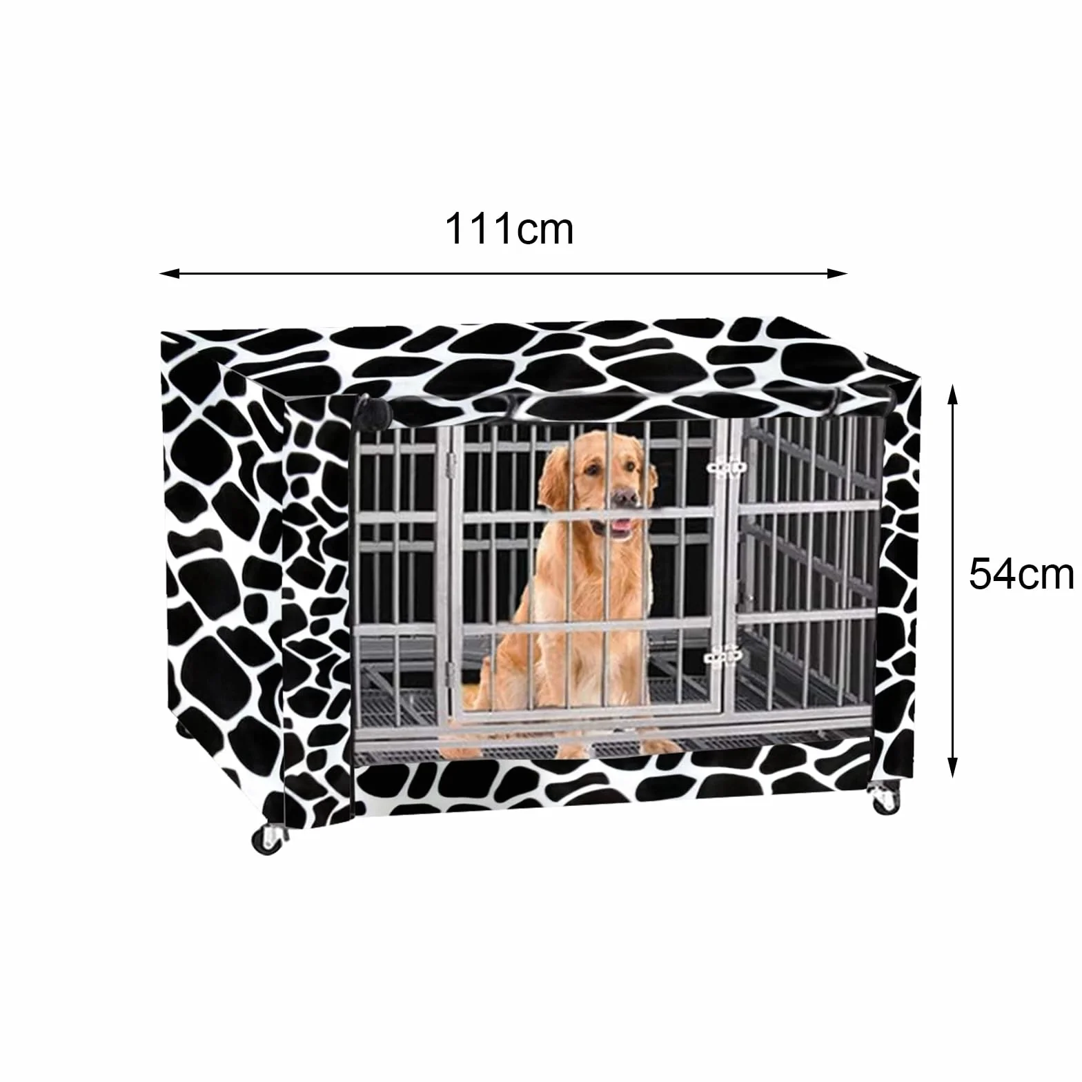 Housse de cage pour chien double porte durable coupe-vent