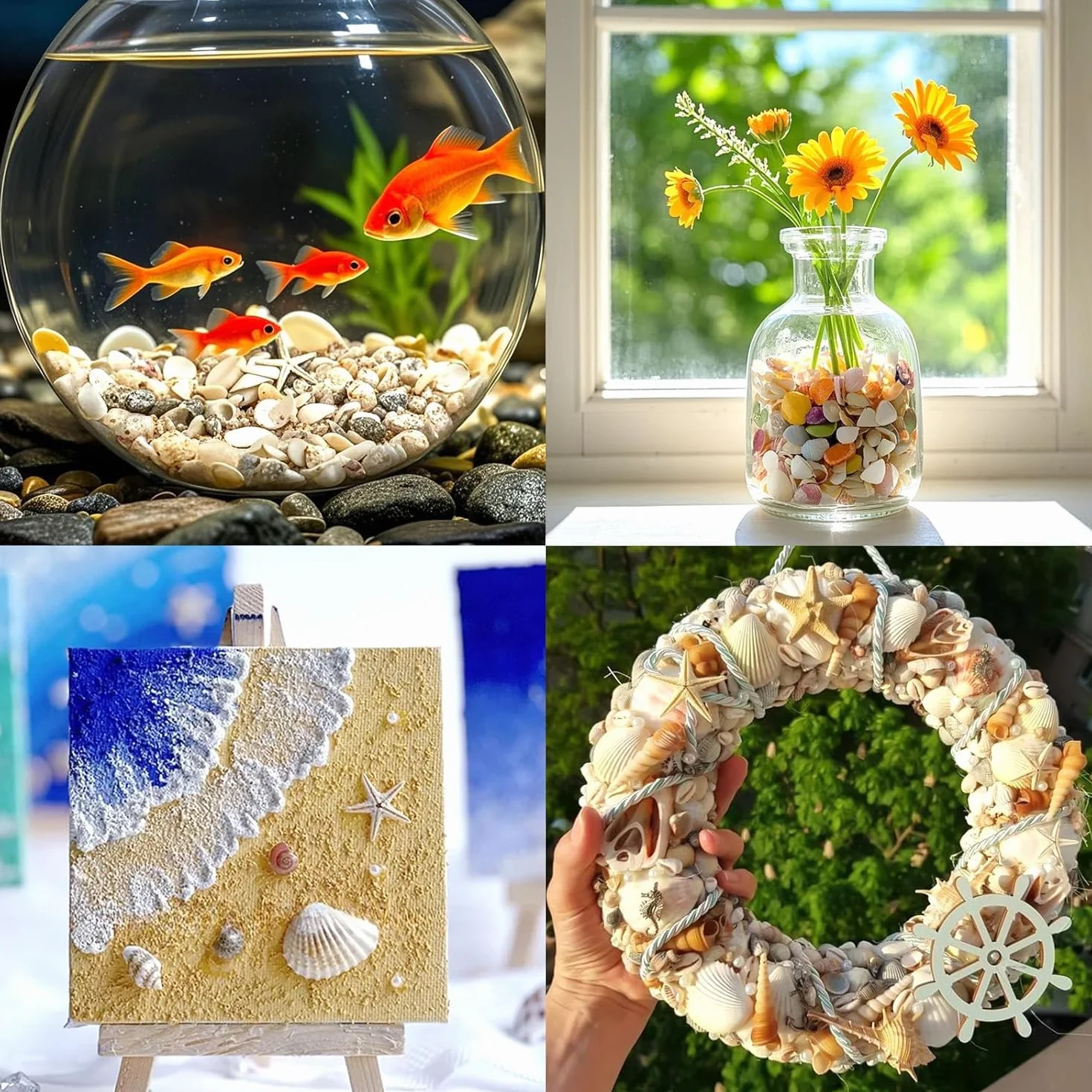 Mini Coquillages Mélangés 1000pcs 20 Variétés Naturels pour Travaux Manuels Bricolage