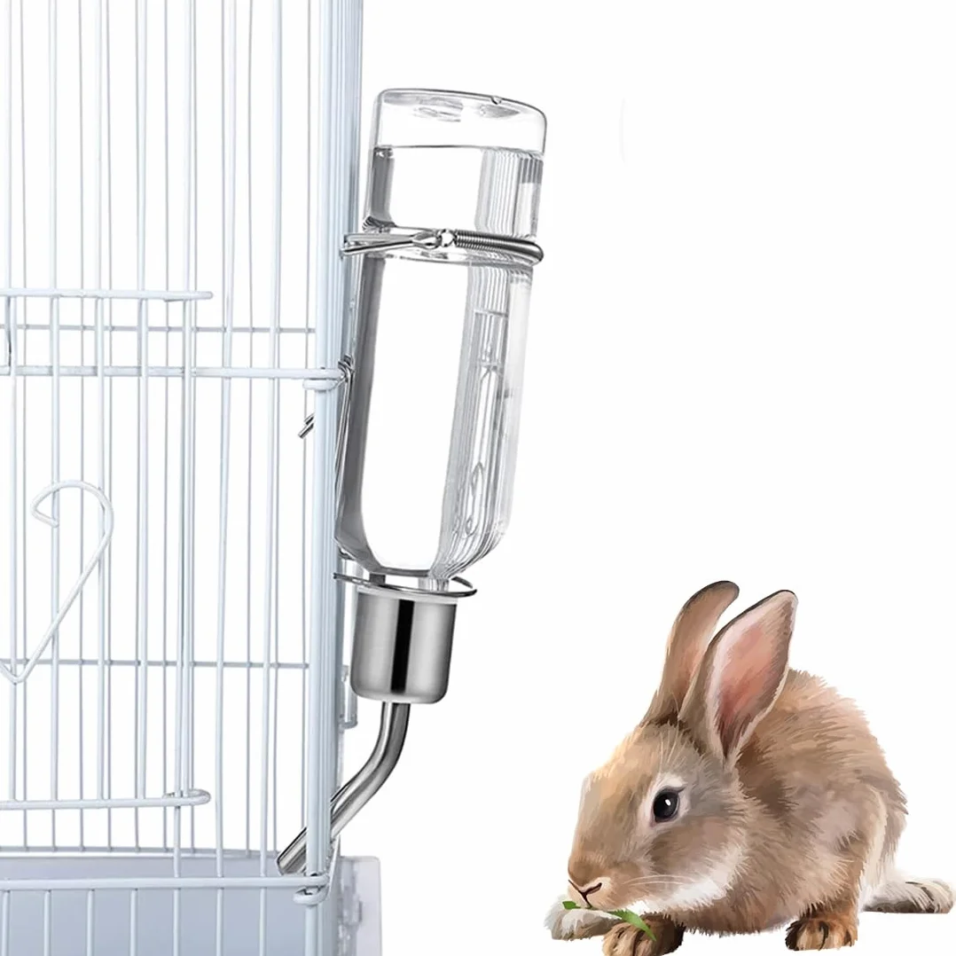 Abreuvoir Lapin avec Support 180Ml+350Ml pour Cage Rongeurs Chinchilla Écureuil