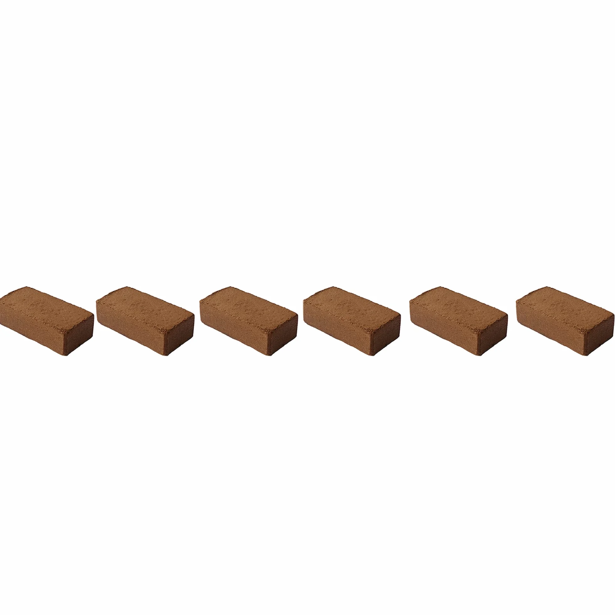 Novatool Lot de 6 Briques Substrat de Coco 48L 650g 20x5,5x10 cm pour Terrarium Reptiles