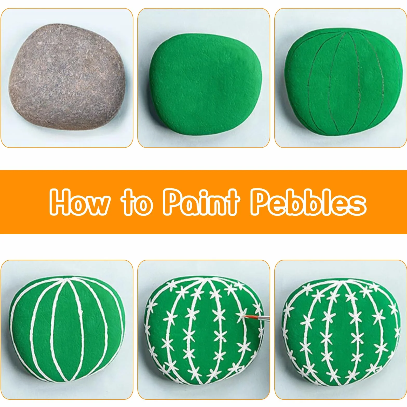 Galets à Peindre 5 Pièces, Pierres Plates Lisses Gris Naturelles pour Dessin et Décoration de Jardin Aquarium