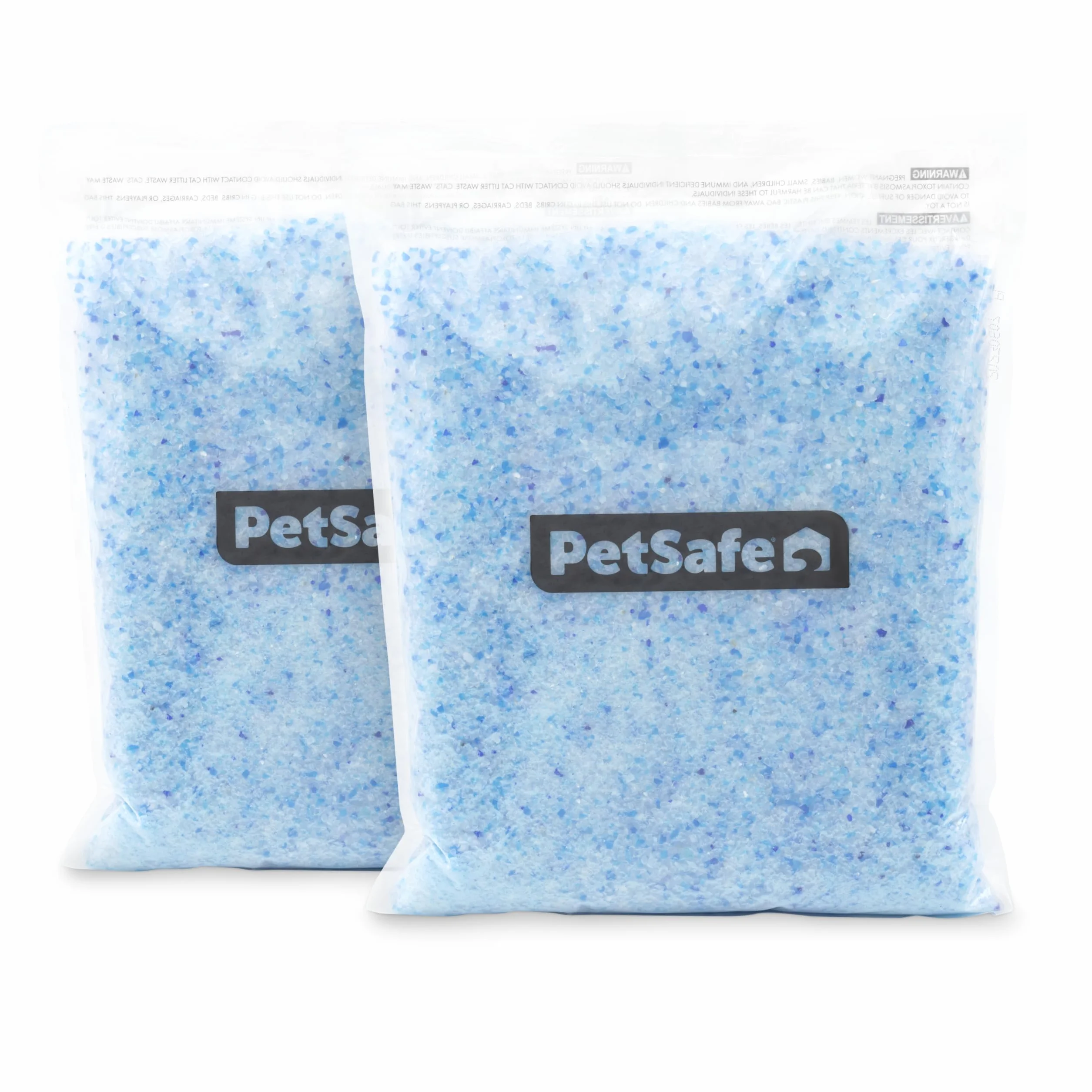 PetSafe ScoopFree Premium Litière pour Chat Non Agglomérante en Cristal - Contrôle des Odeurs, sans Poussière - Bleu Premium, Paquet De 2