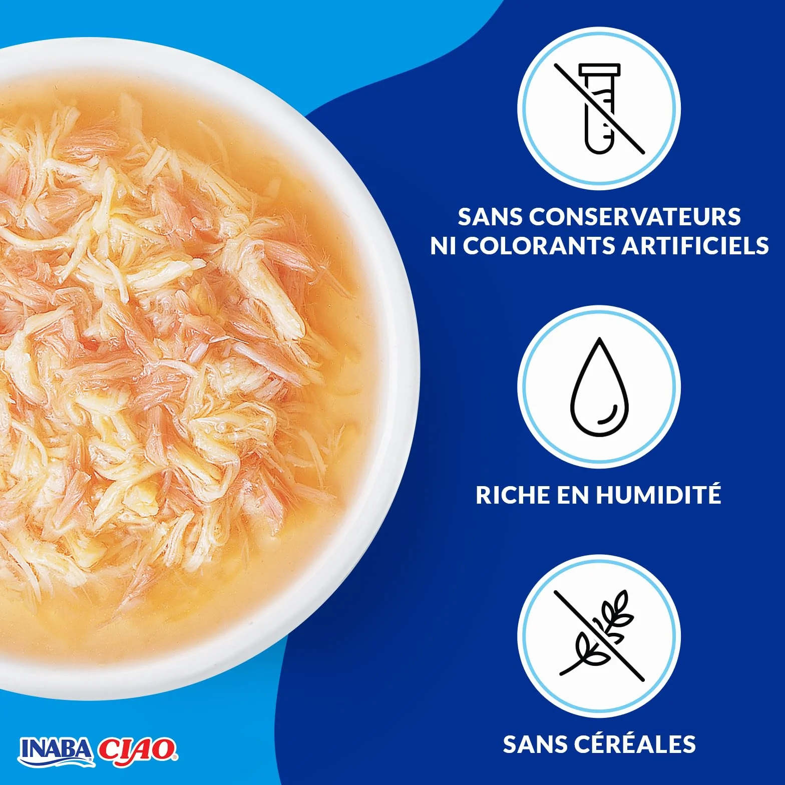 INABA Ciao Broth Poulet Friandise pour Chat Humide Sauce 1 x 40g