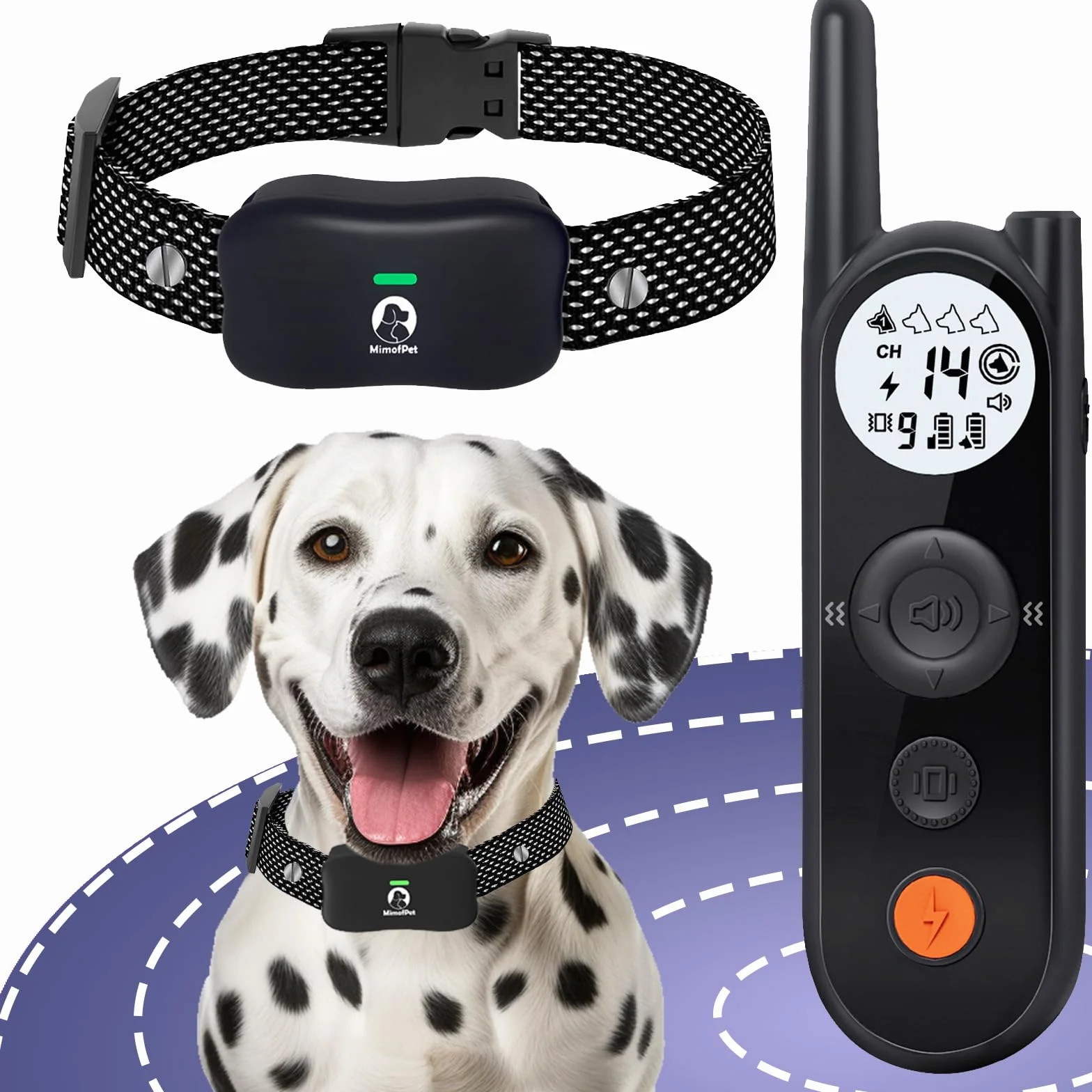 Clôture Électronique pour Chien 8M-1050M Ajustable avec Télécommande de Dressage Résistant à l'Eau Collier