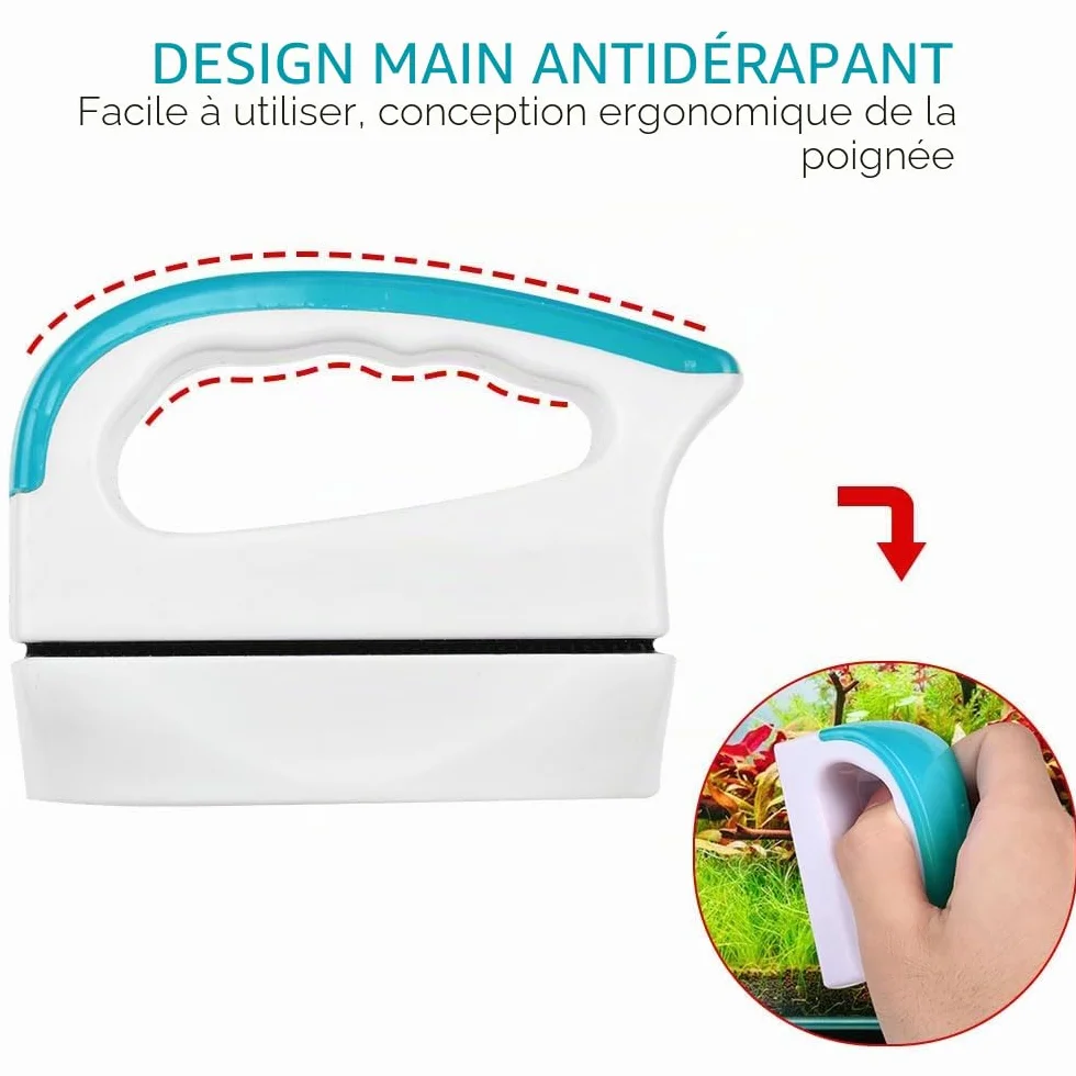 Flintronic Aimant de Nettoyage pour Aquarium, Brosse Magnétique Lave Vitre