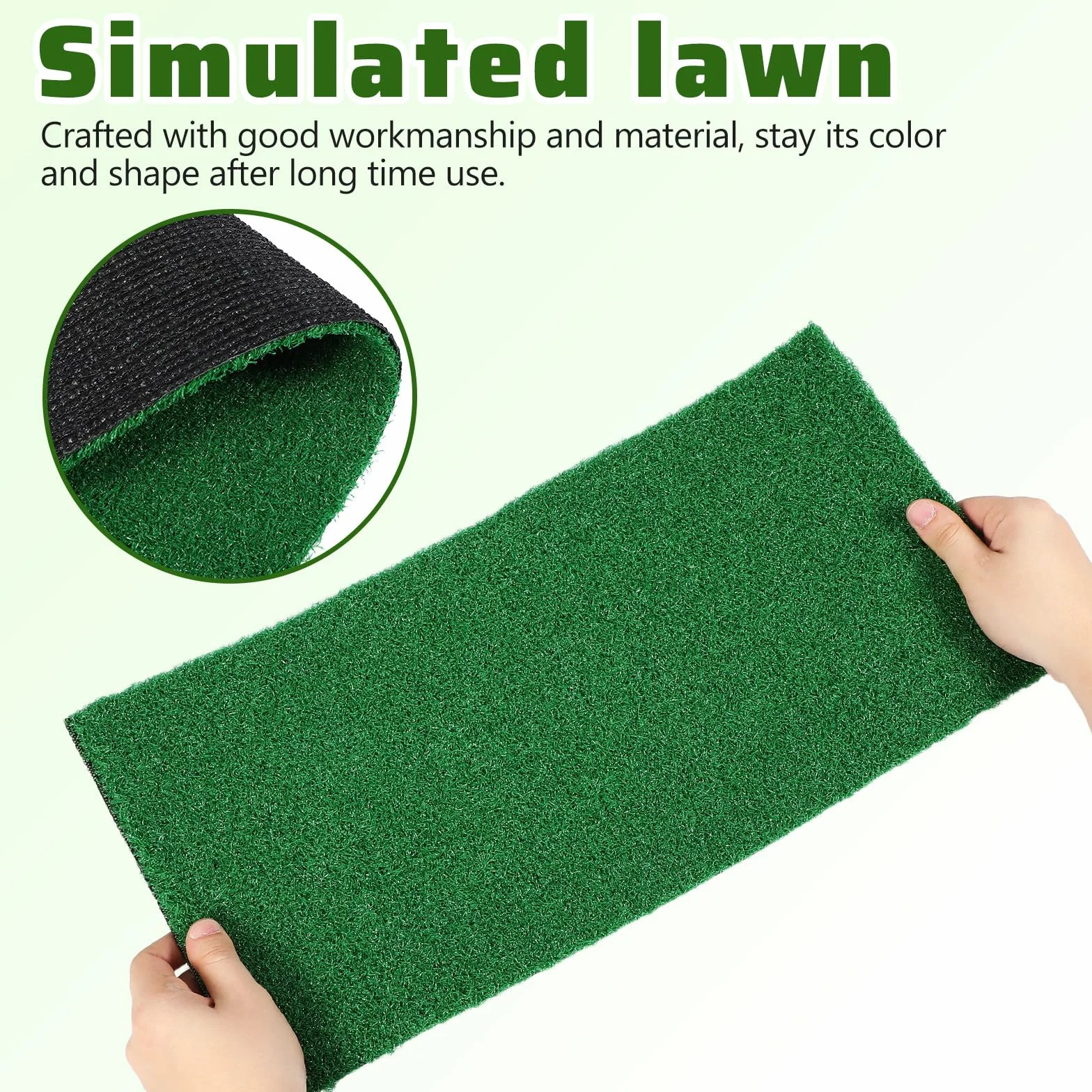 STOBAZA Tapis de Gazon Synthétique pour Tortue, Terrain en Plastique Vert pour Reptile, Adapté pour Aquarium et Bassin