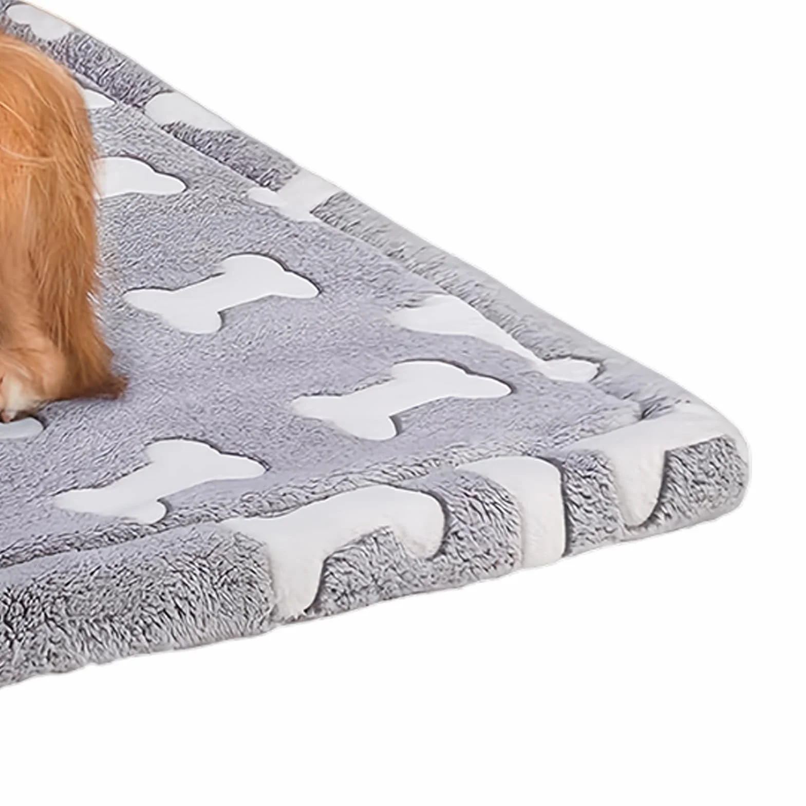 Tapis de lit pour Chien Housse Lavable Mousse à mémoire de Forme imperméable Base antidérapante Doublure Lavable Amovible