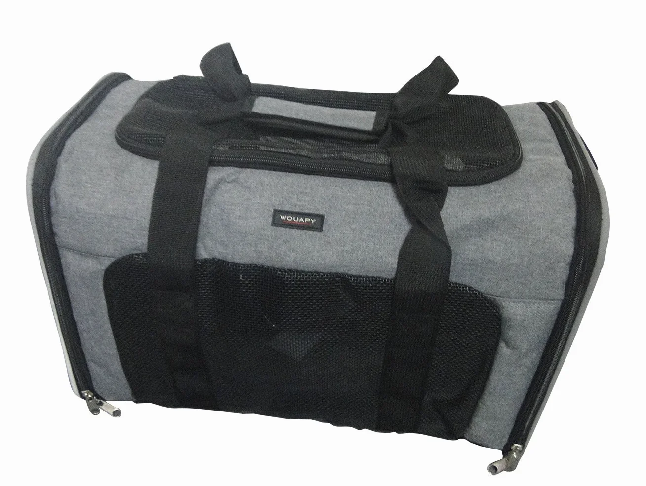 Sac Détente pour Chien et Chat - Sac de Transport en Tissu Nylon Résistant - Taille Medium - Gris