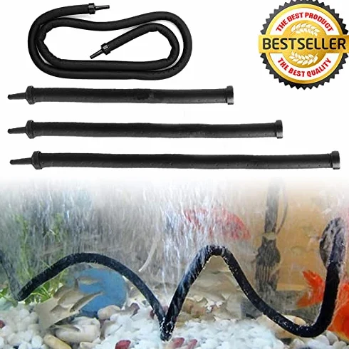 TopHomer Tube à bulles pour aquarium Aérateur mural flexible 75 cm Double tête