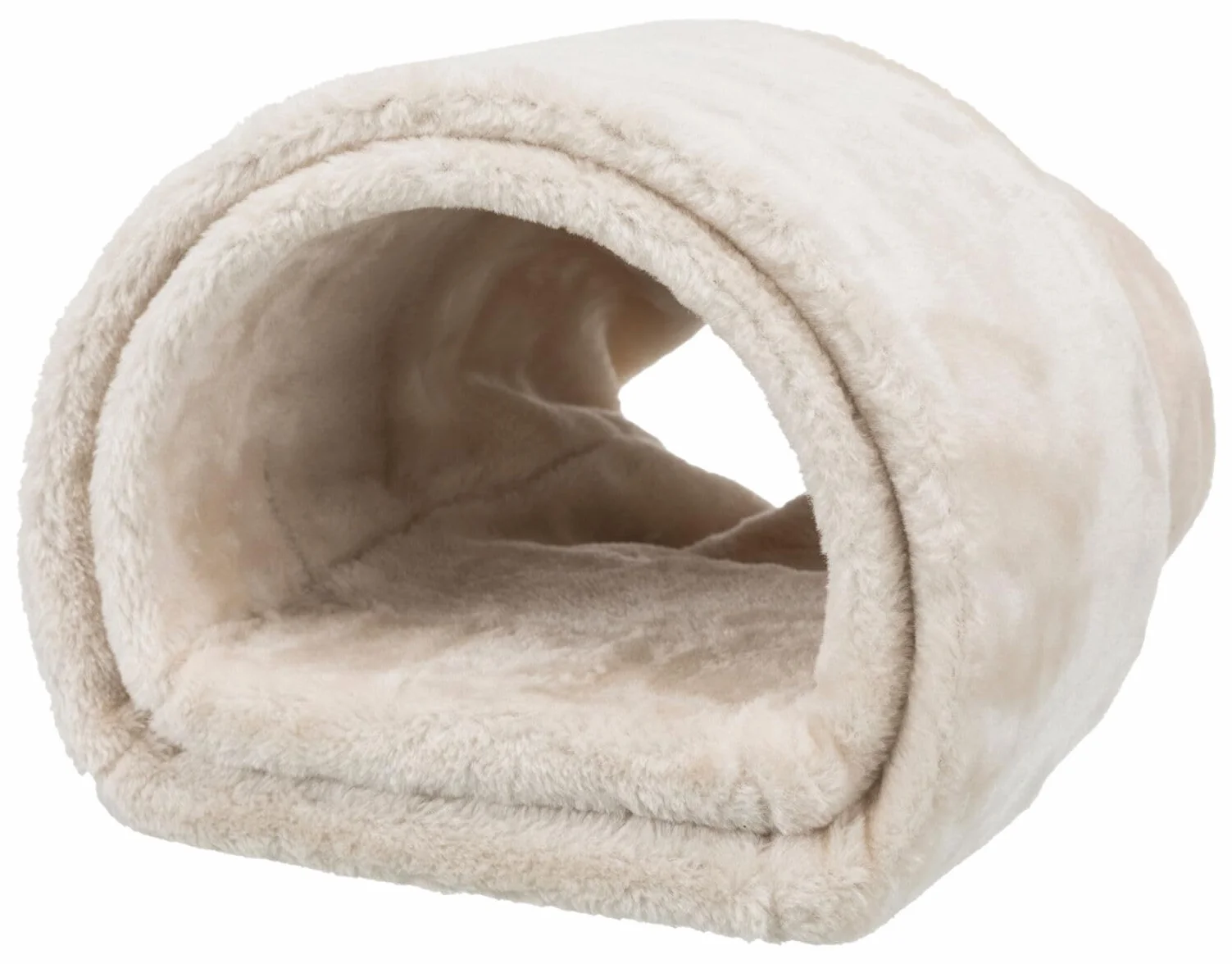 Trixie Tunnel Douillet pour Lapins/Petits Rongeurs Peluche Beige 27 × 21 × 80 cm