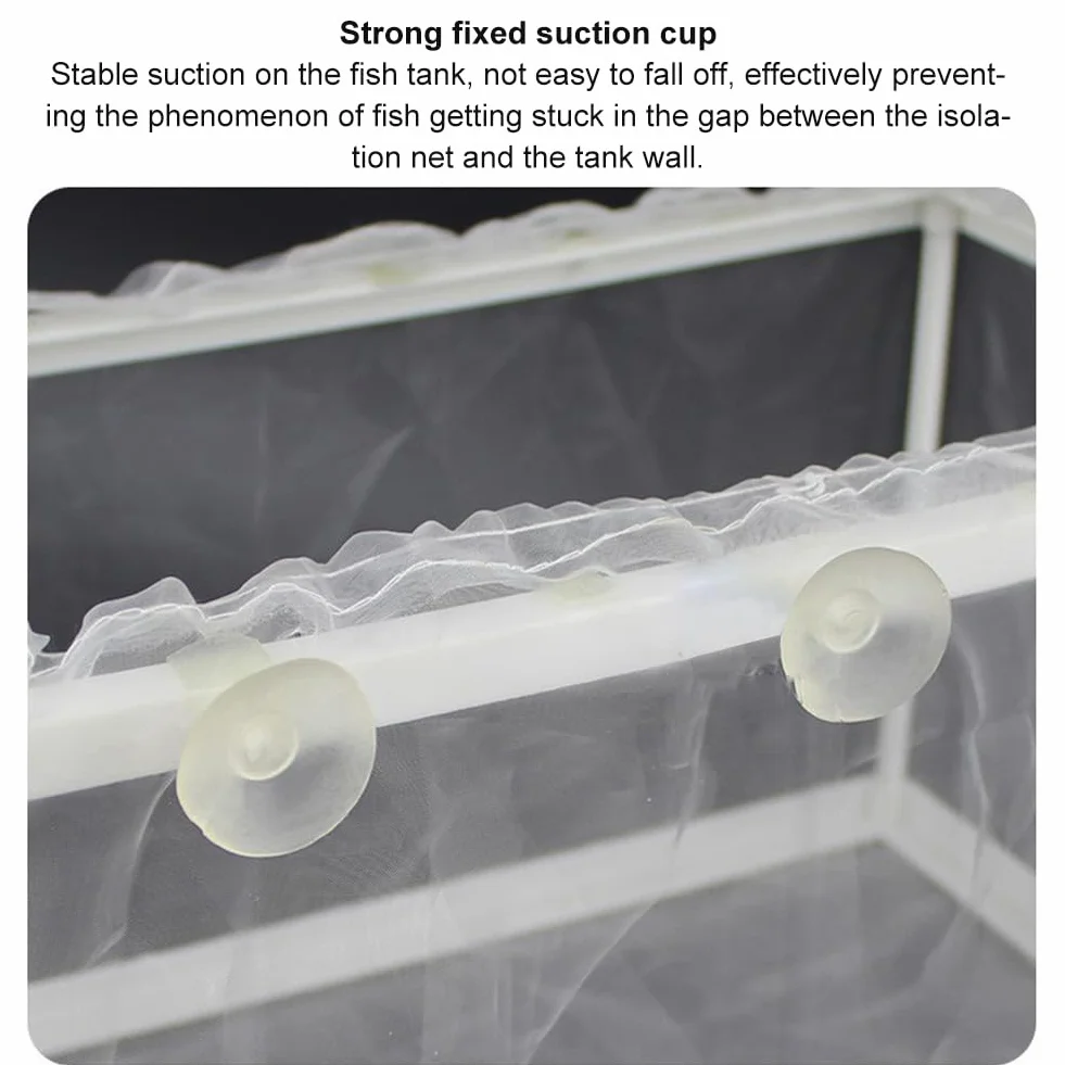 Boîte D'Élevage De Poissons, Filet D'Élevage Aquarium, Boîte D'isolation pour Aquarium, avec 4 Ventouses, Incubateur de Poissons D'aquarium pour Poisson Réservoir, 16 * 14 * 15CM