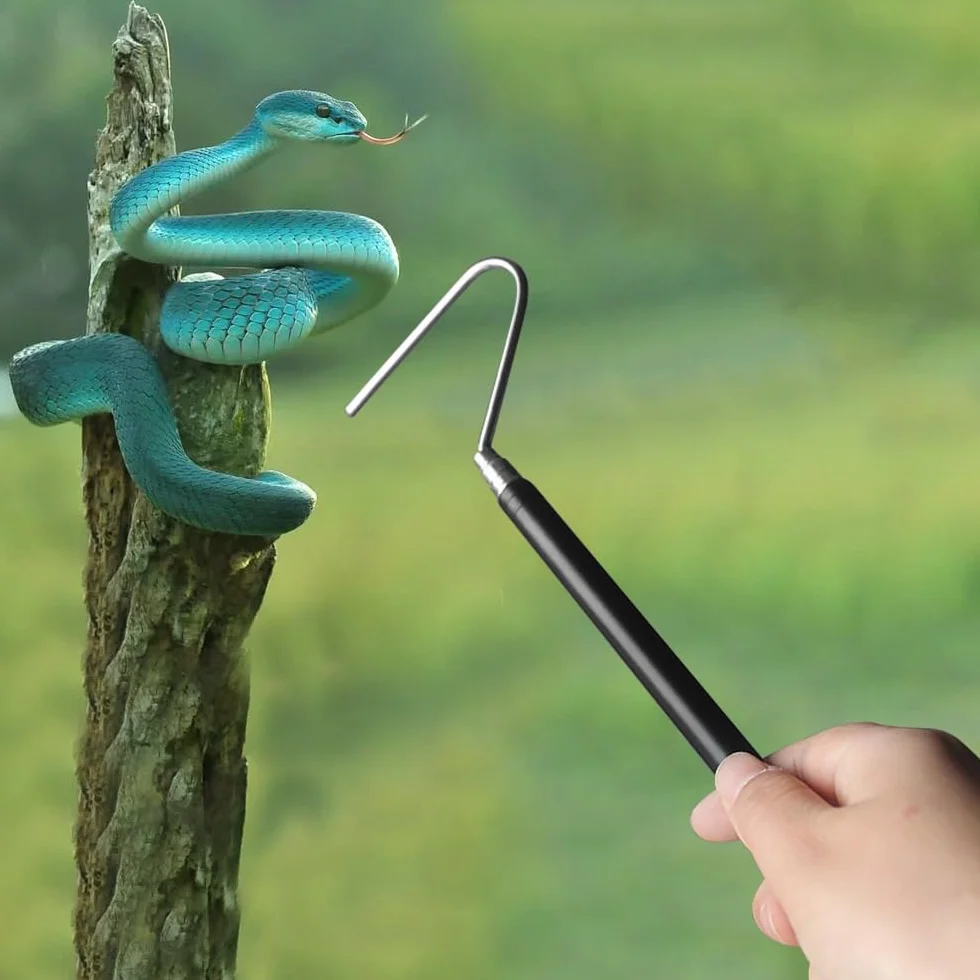 Hameçon serpent rétractable en acier inoxydable 68,6 cm pour reptiles