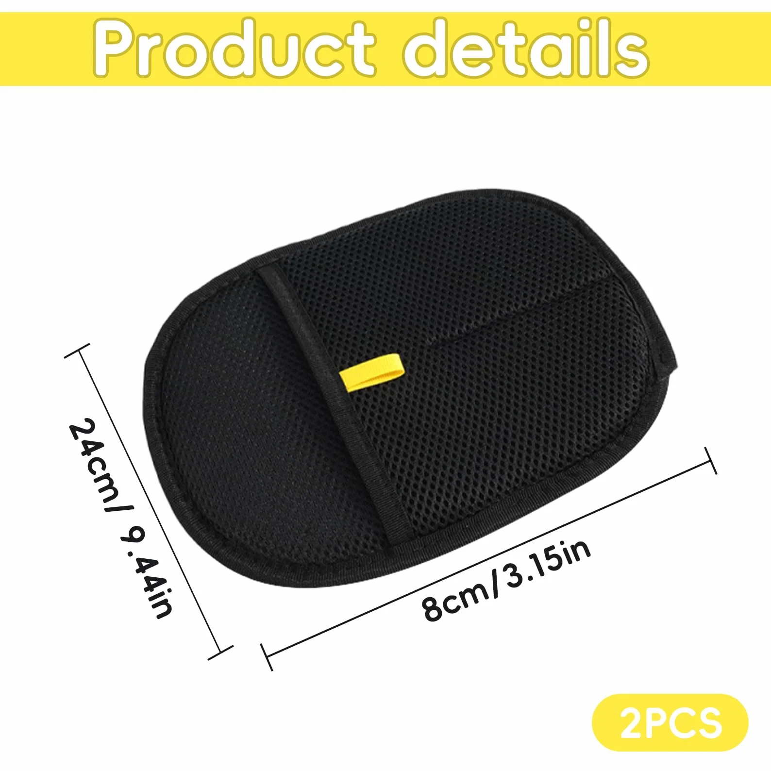Gant Anti Poils Animaux Brosse Poil Chat 2 Pièces Toilettage