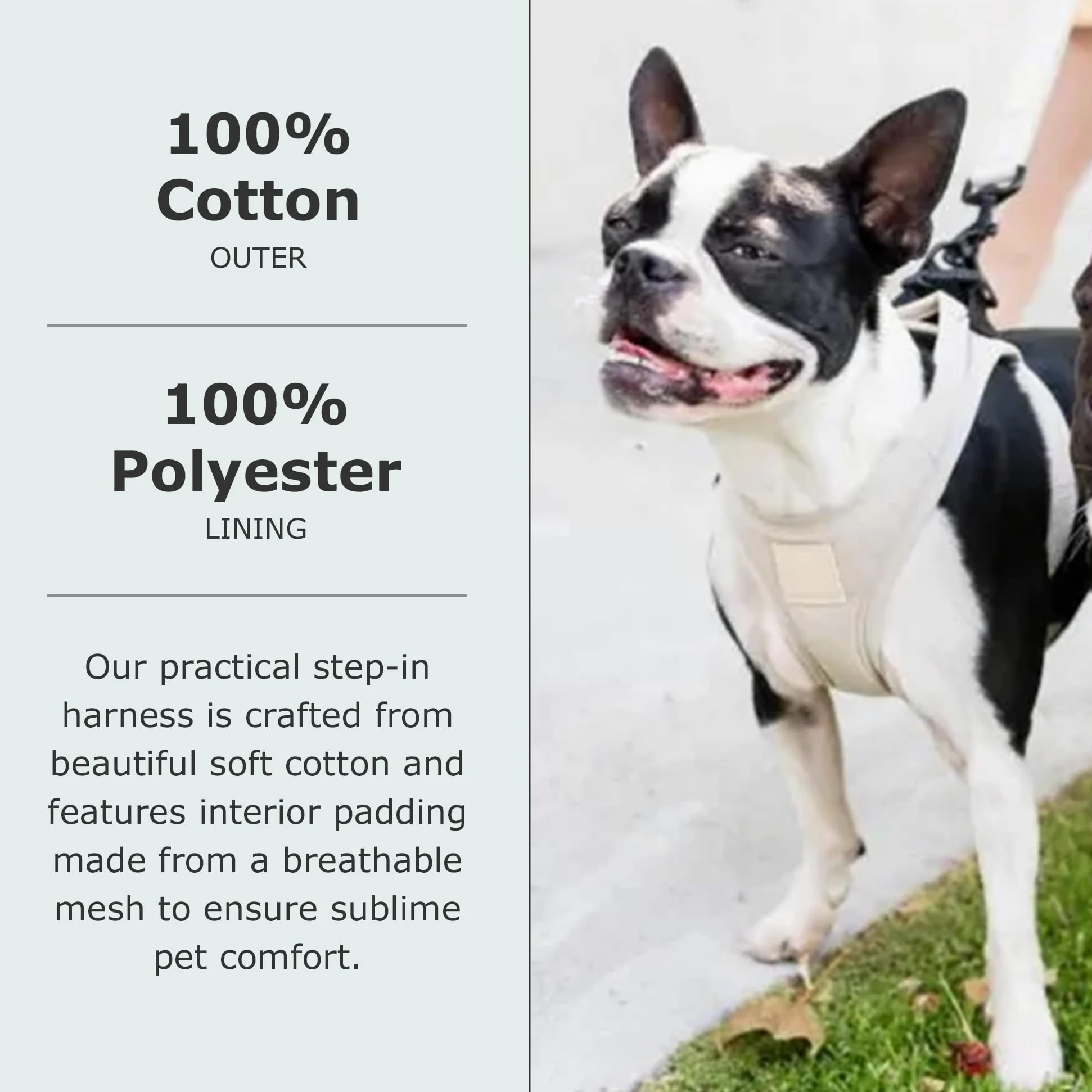 Fuzzyard Life Step in Harnais réglable anti-traction pour chiens de taille XXS | Pas d'étouffement et confortable pour la course quotidienne, la marche et le dressage | Grès, XXS
