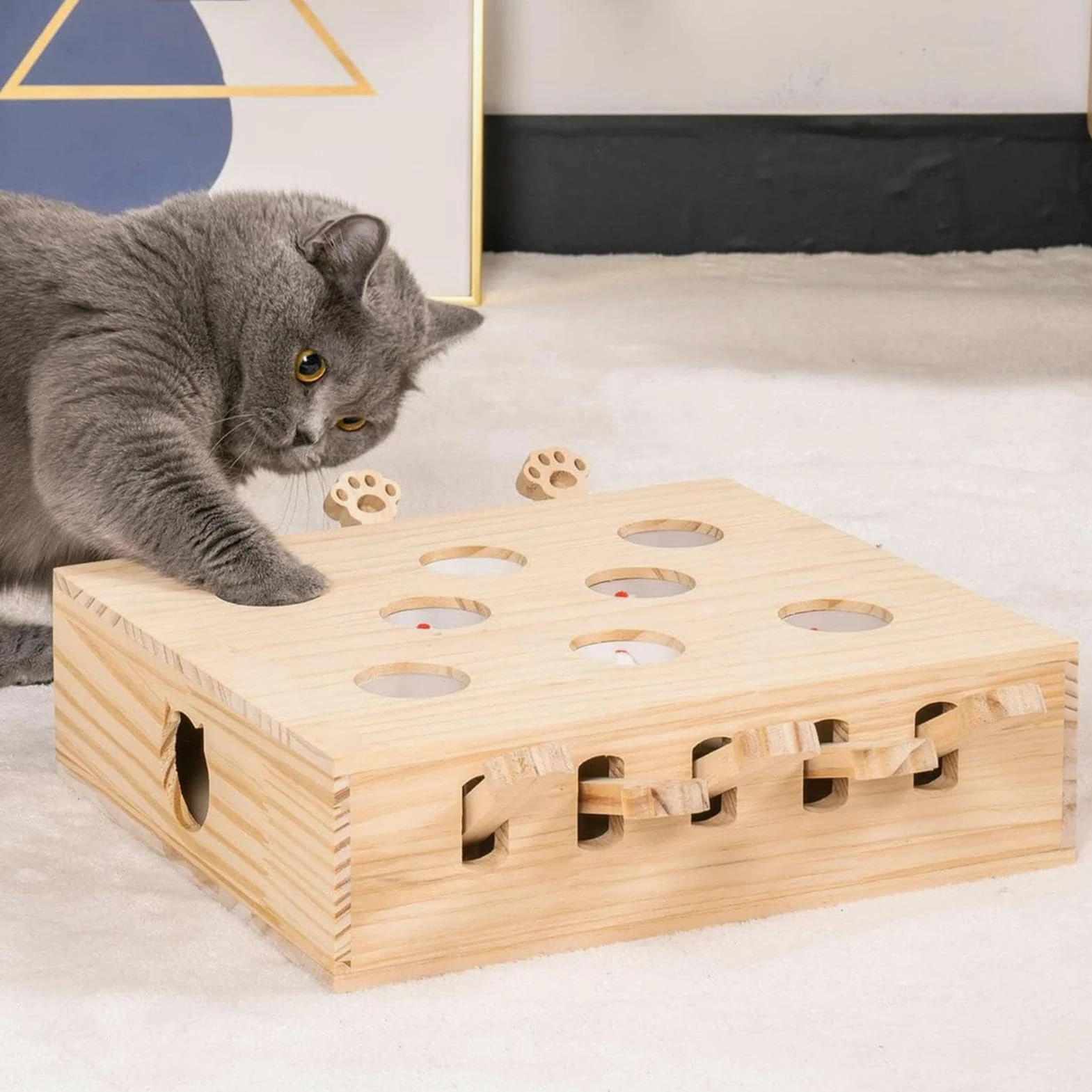 Jouet Pour Chat Chasse Souris Jouet interactif Pop Play avec la simulation | chat pour l'exercice et le actif des chats et des chatons d'intérieur