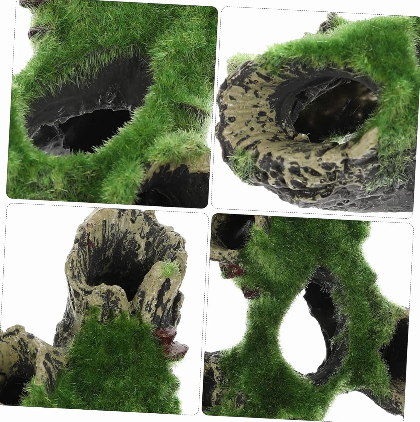 Décoration Aquarium Résine Grotte Cachette Poisson Ornement Sécure