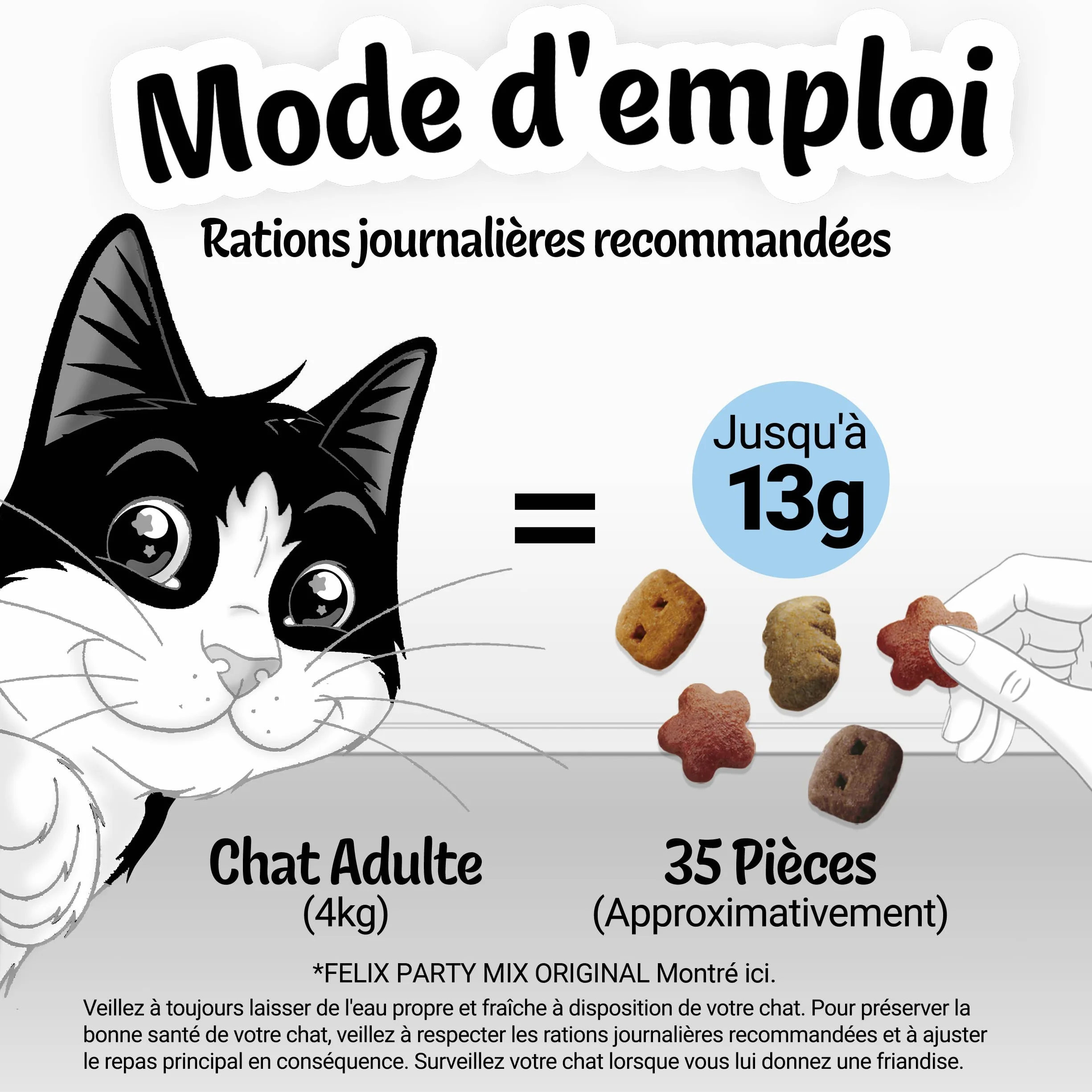 Felix Party Mix Friandises pour Chat Adulte Riches en protéines vitamines acides gras oméga 6 Sélection Mixte Poulet Foie Dinde Sac Lot de 5 x 200g