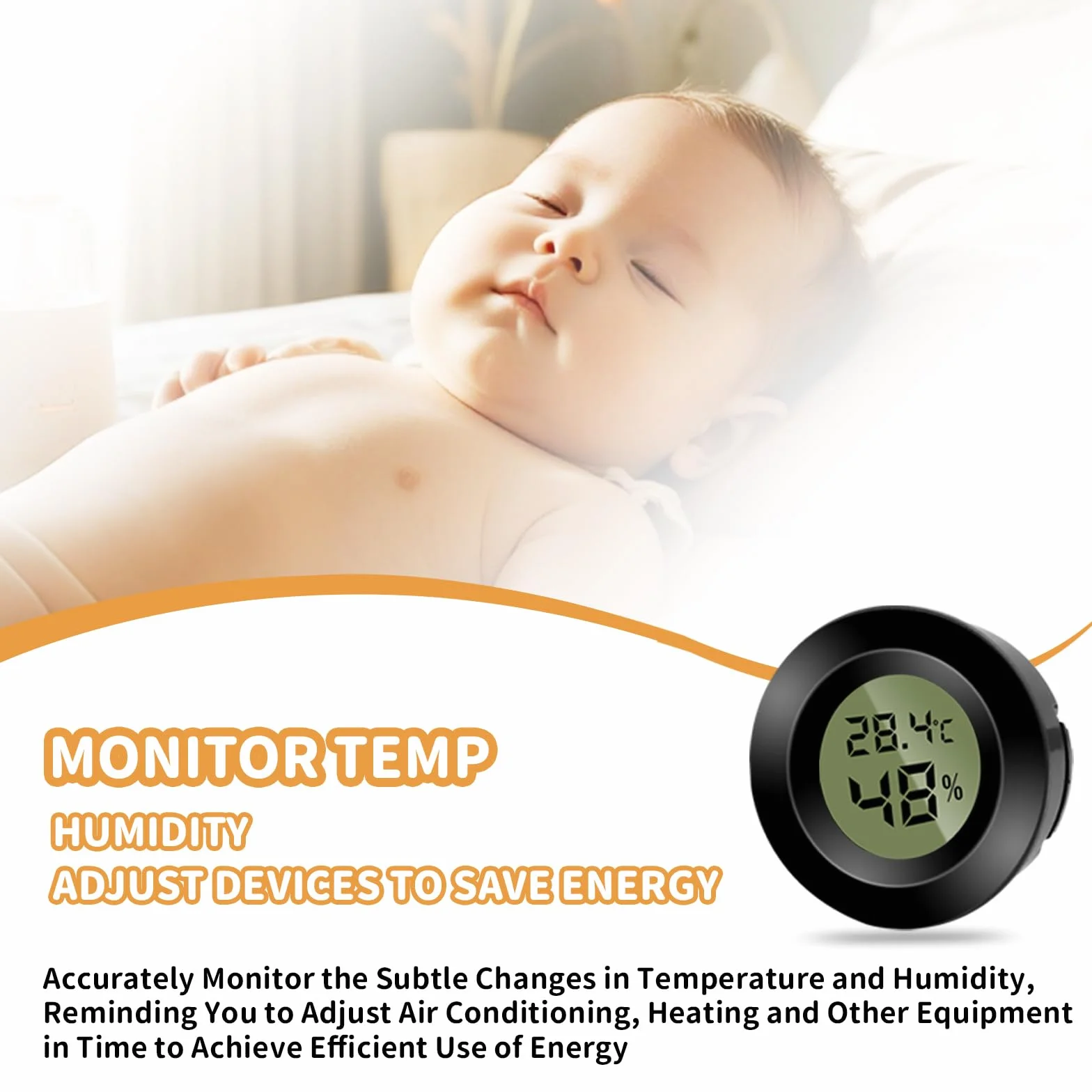 3PCS Hygromètre Numérique Thermomètre Intérieur Thermomètre D'ambiance Moniteur de Température et Humidimètre à Haute Précision Capteur Humidité Température pour Terrasse/Jardin/Maison/Cave