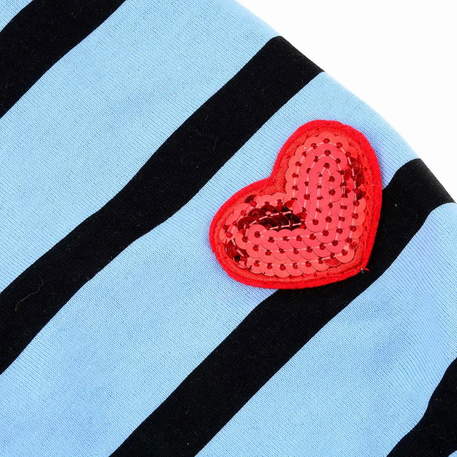 Chemises à Rayures pour Chiens de Petite Taille Gilet avec Cœur Rouge t-Shirts Animal de Compagnie Bleu M