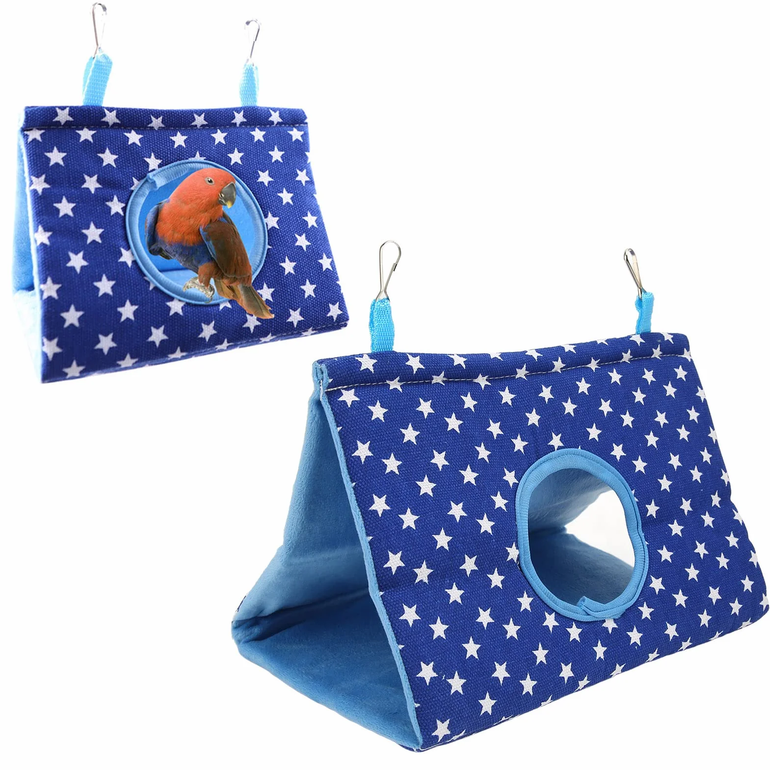 Tente Suspendue pour Oiseaux, Hamac Confortable en Flanelle pour Perruches, Coupe-Vent, Repos/Cacher/Jouer/Dormir (Tapez 2)