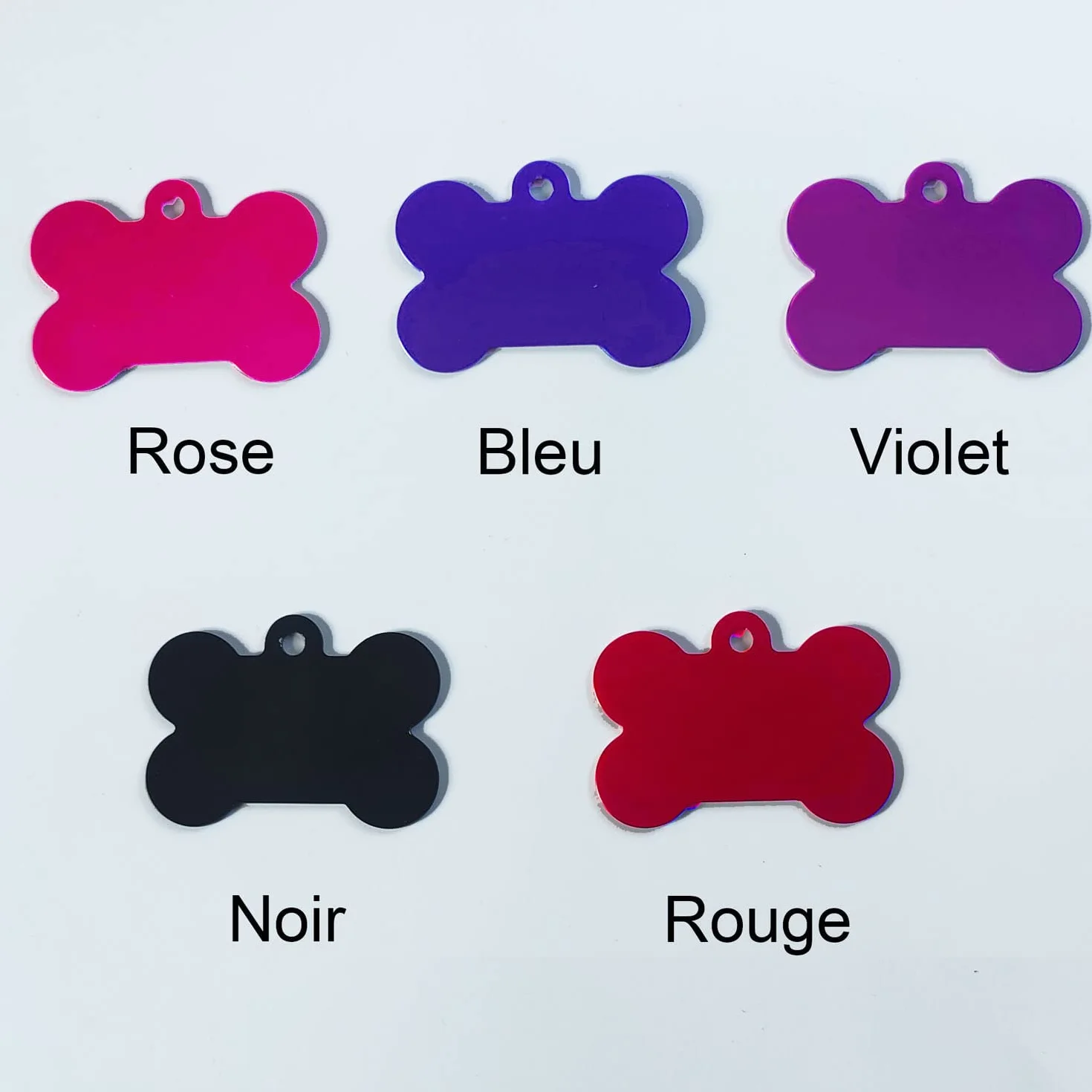 médaille chien et chat gravée personnalisée protection vernis +anneau différents coloris