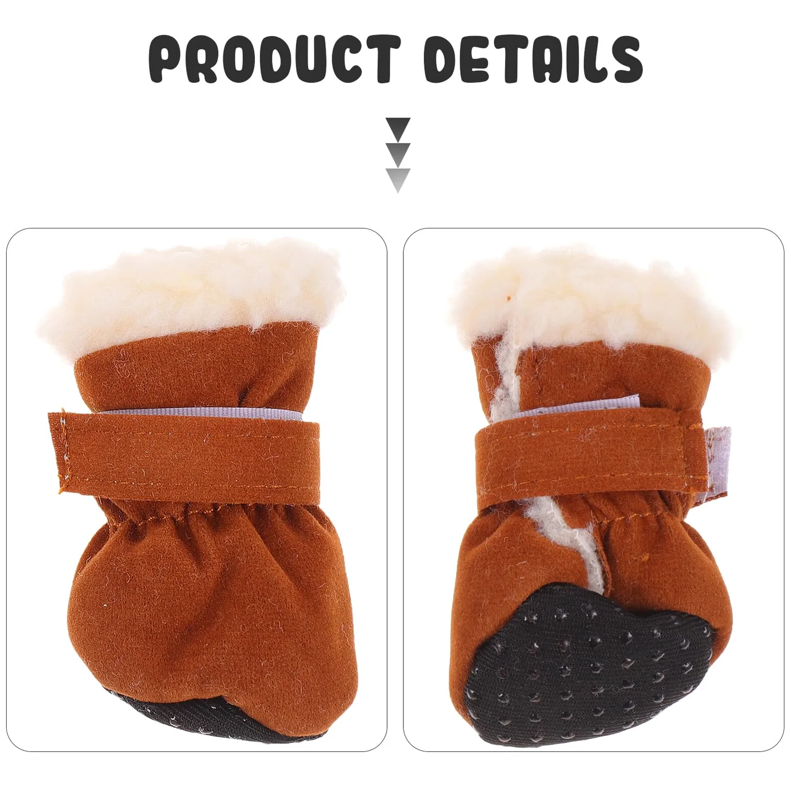 ibasenice 4pièces Neige pour Chien Chaussures pour Animaux de Compagnie Chaudes pour Chiens Moyens et Petits
