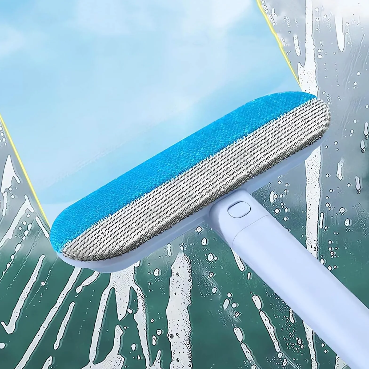 Brosse Anti Poils Animaux 3 en 1 Épilateur Canapé Vêtements Réutilisable avec Brosse Amovible Collecte Automatique