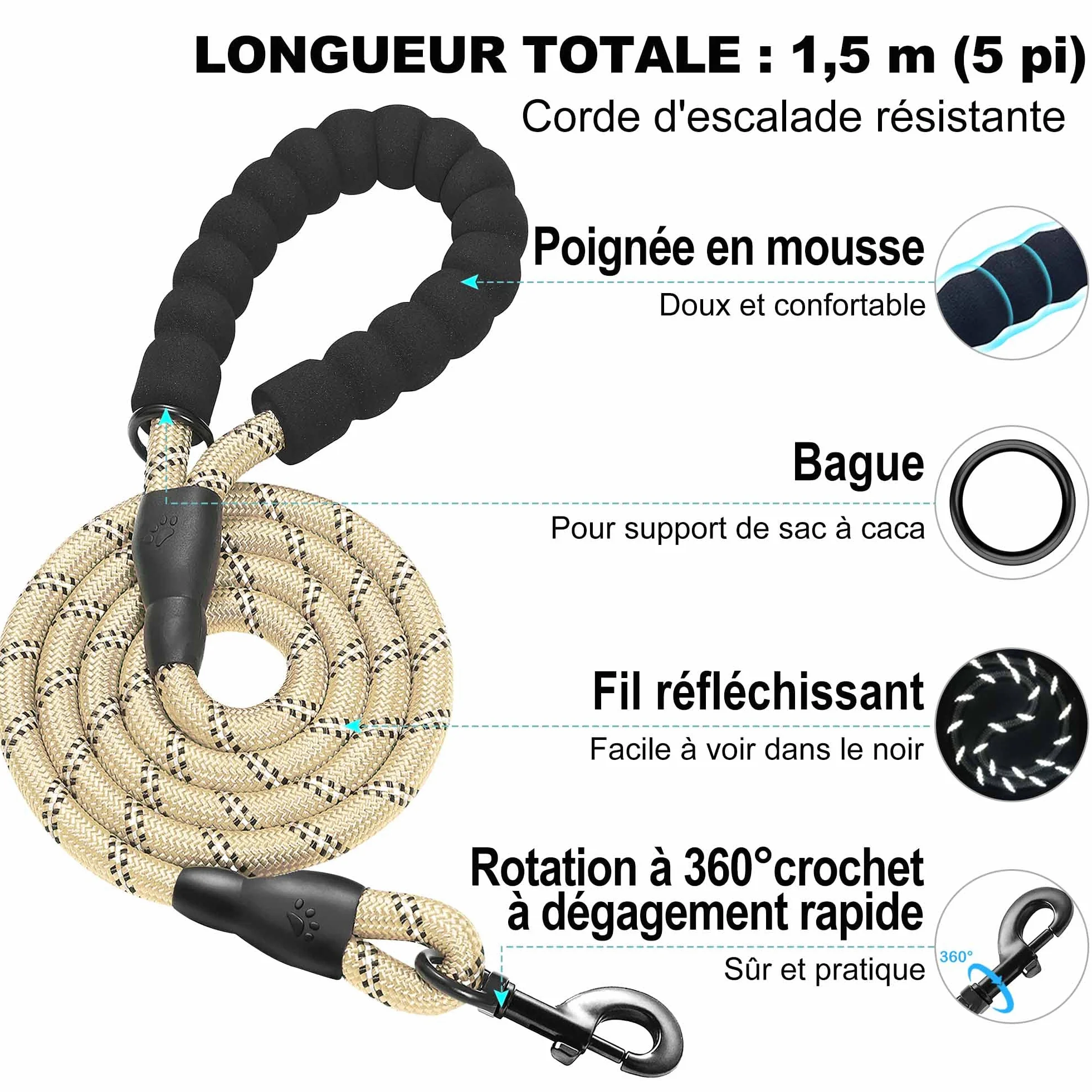 Haapaw Ensemble Harnais et Laisse pour Chien - Harnais Réglable Réfléchissant avec Gilet Rembourré Épais pour Chiens Taille XS et Moyenne