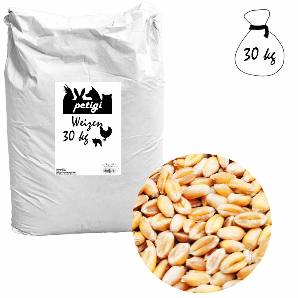 Petigi 30 kg Grain Graines de Blé Aliments pour Animaux Poulet Volaille