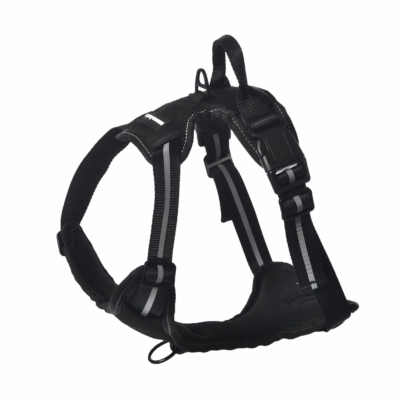 Amazon Basics Harnais pour chien sans traction réglable rembourré bandes réfléchissantes Noir Taille M