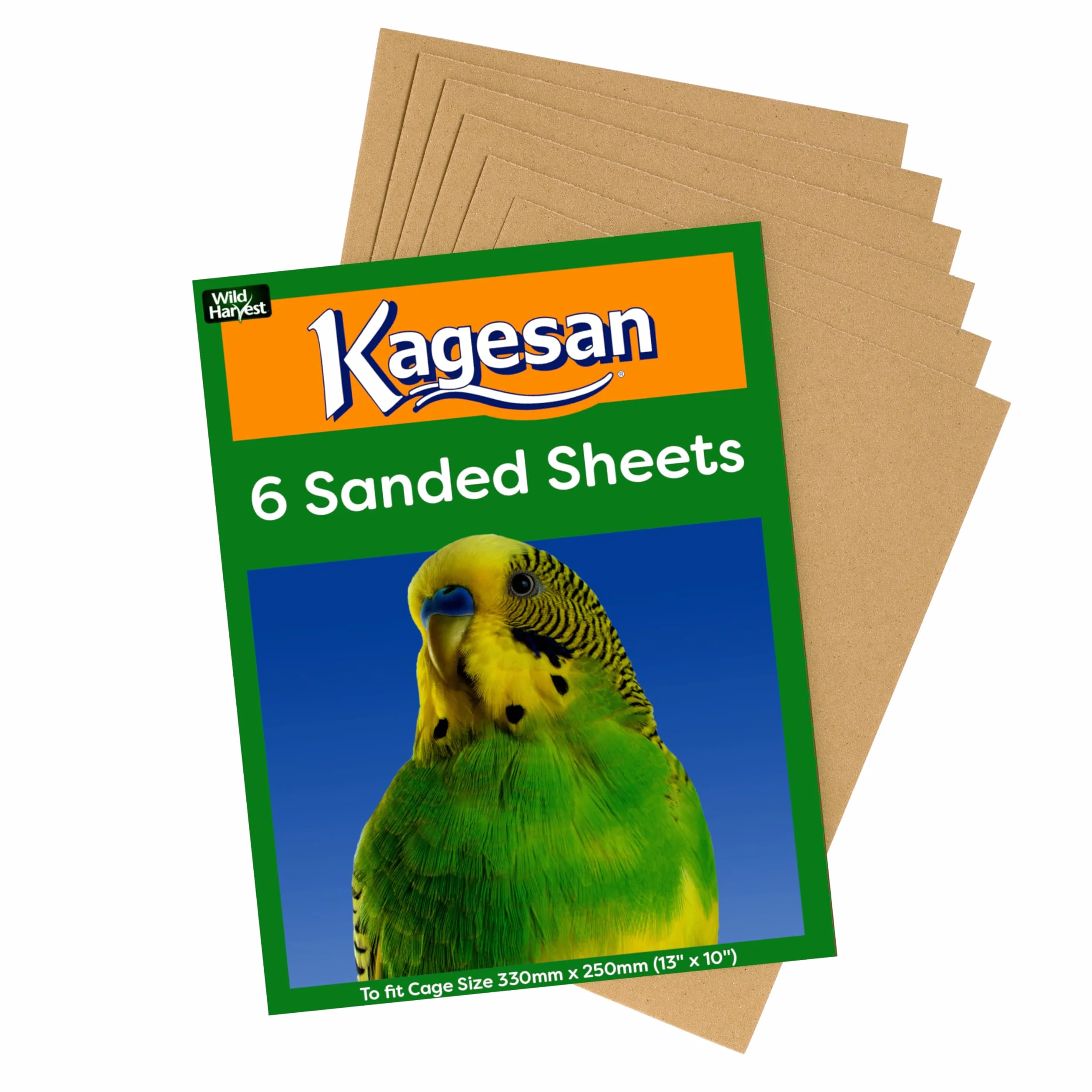 Kagesan Lot de 72 Feuilles de Sable pour Cages à Oiseaux Taille S 33x25 cm