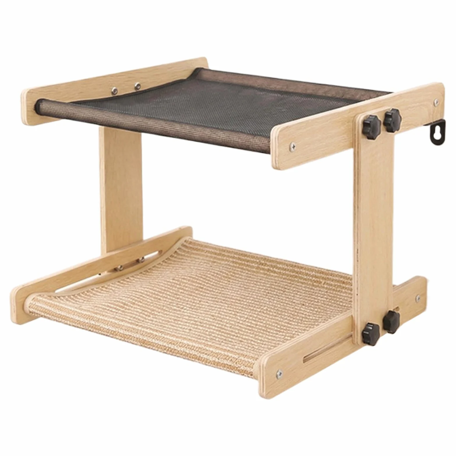 Perchoir Chat Chevet Hamac suspendu en bois pour animaux de compagnie | Perchoir suspendu pour chat Pour maison, appartement, salon, chambre, balcon, bureau, table de chevet, rebord de