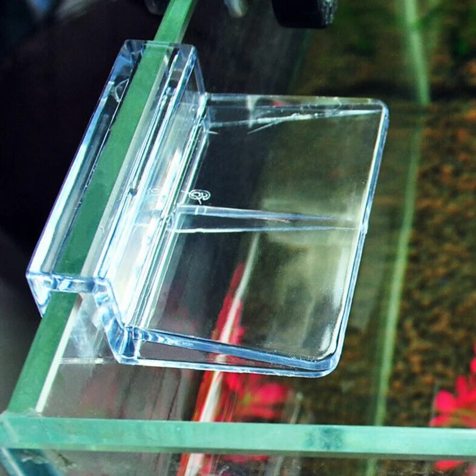 SPORTARC Lot de 16 clips de couvercle en verre pour aquarium, supports acrylique transparent 10 mm