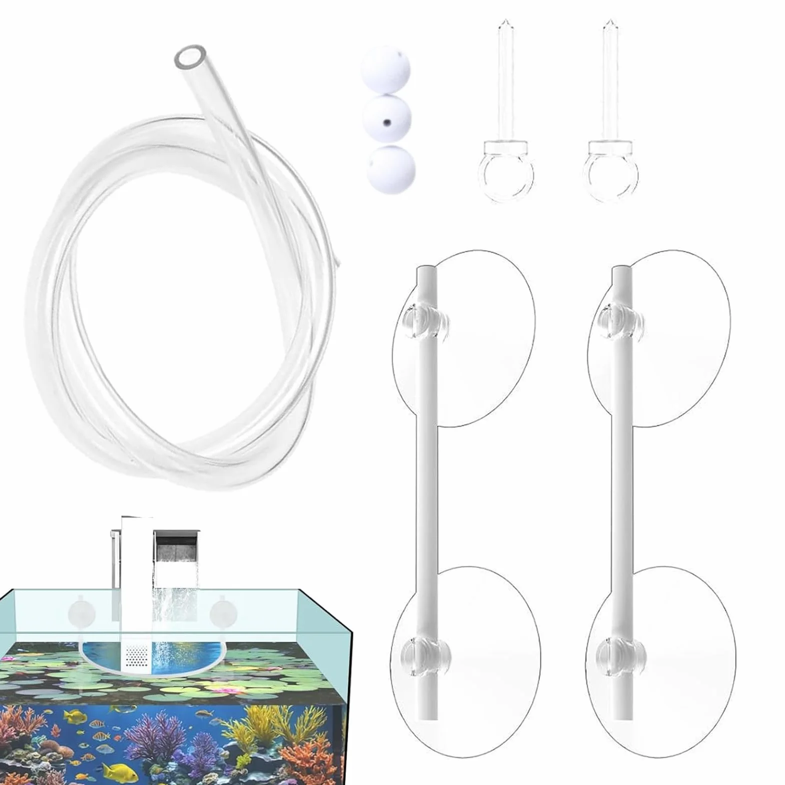 Generisch Anneau d'alimentation pour aquarium, clôture de plantes flottante, accessoires pour séparer les plantes