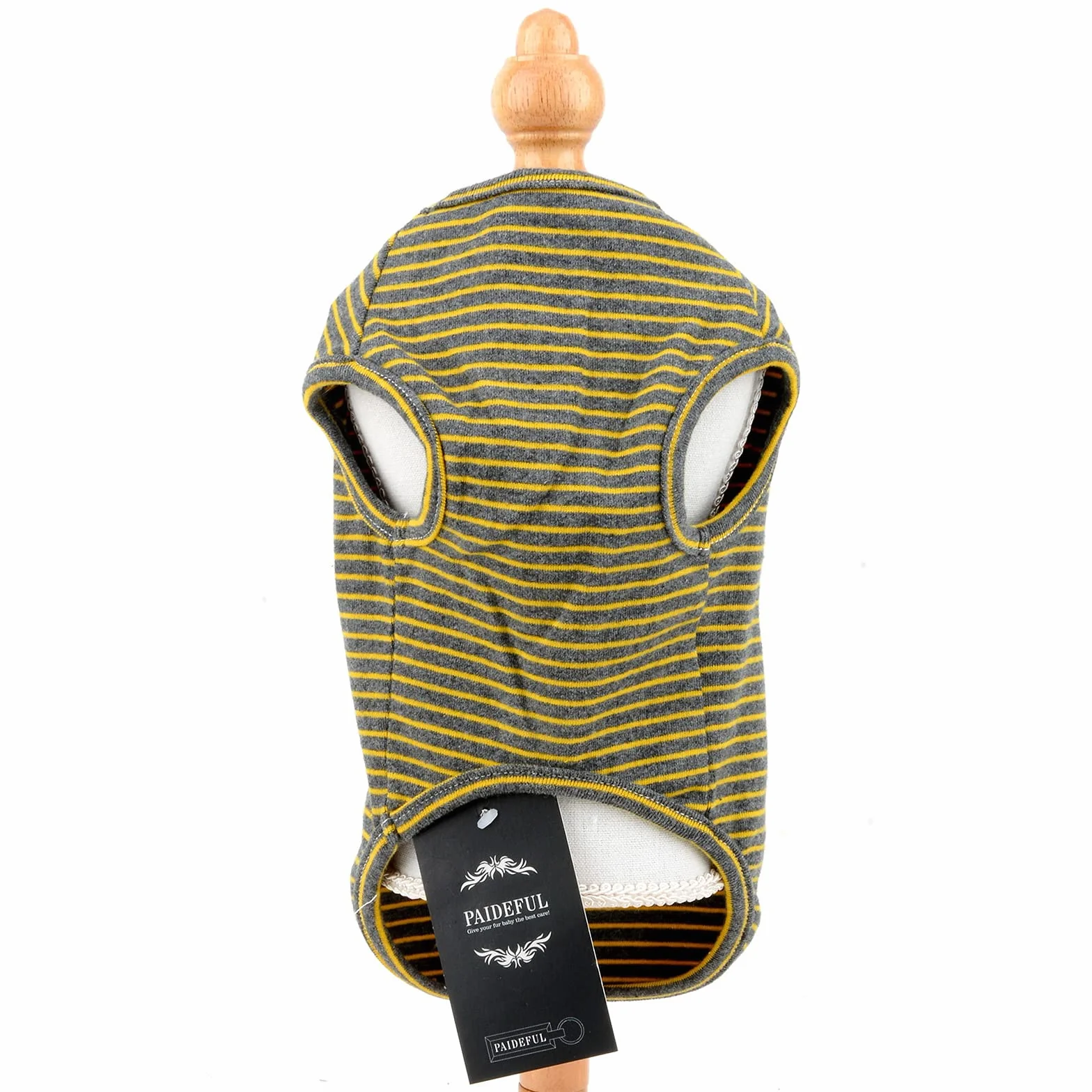 PAIDEFUL Chemise britannique rayée pour petit chien, gilet pour chat, T-shirt en coton doux pour animal de compagnie