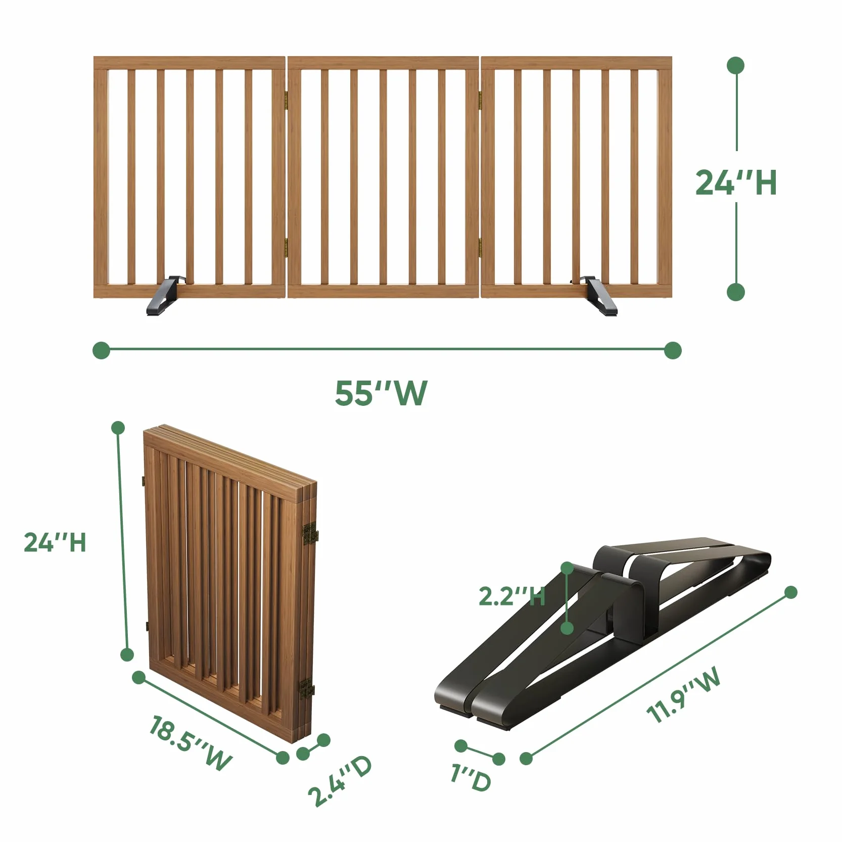 Barrière pliable pour chien intérieure, barrière autonome pour animaux domestiques