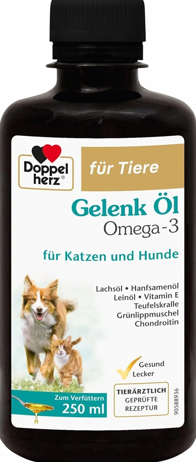 Doppelherz Huile pour articulations Chats Chiens oméga-3 chondroïtine 250 ML